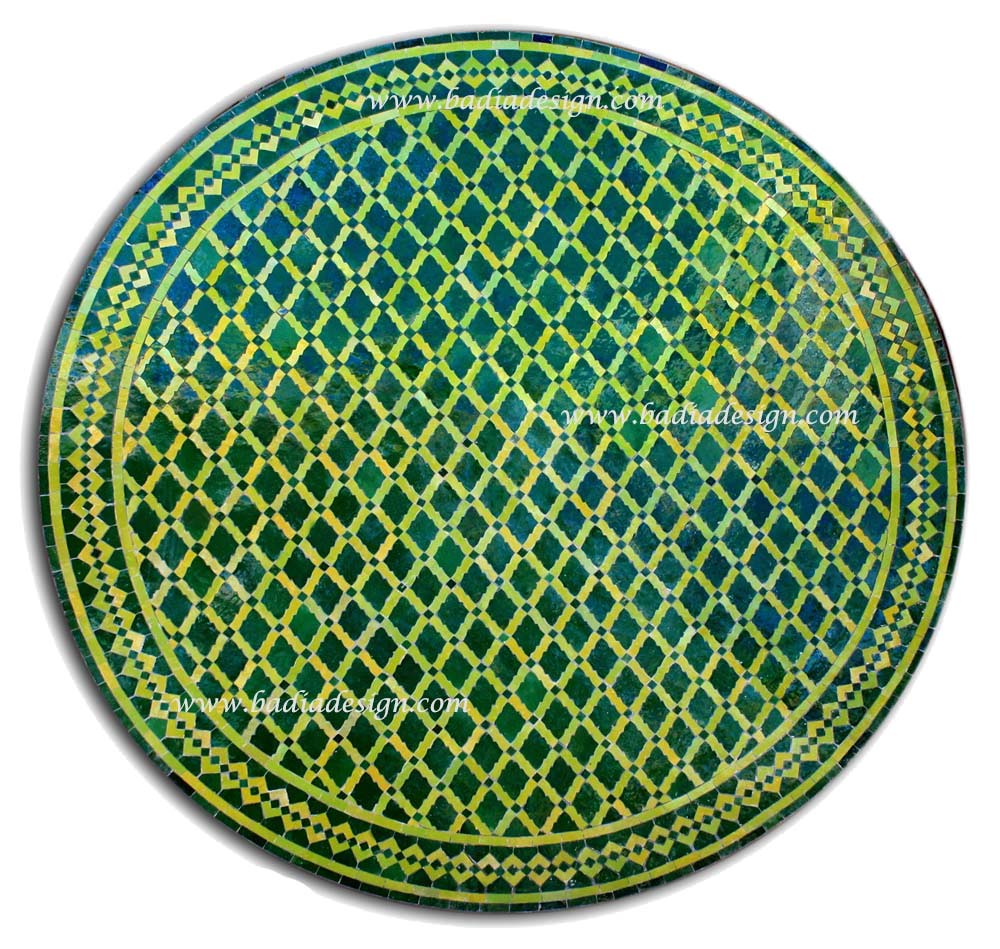 60" Moroccan Mosaic Tile Table Top