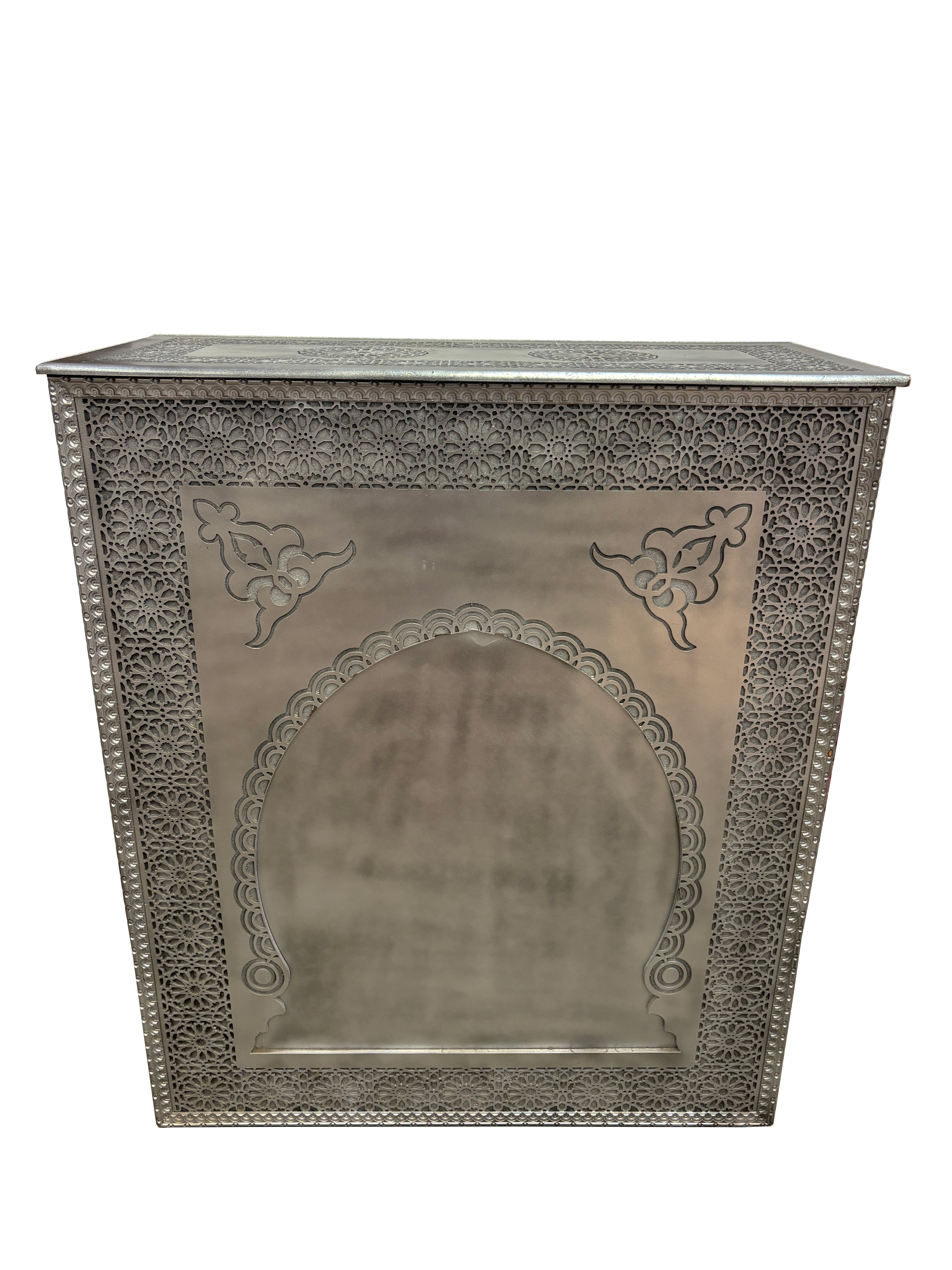 Silver Carved Cedar Wood Bar