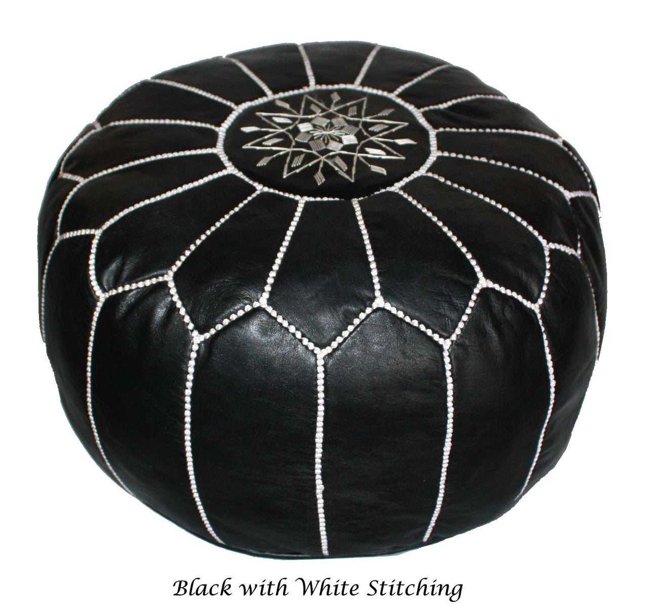 Premium Leather Moroccan Ottoman