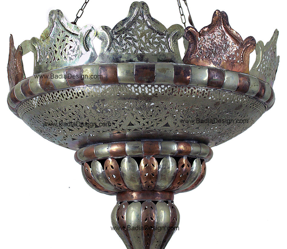 Silver and Bronze Color Chandelier