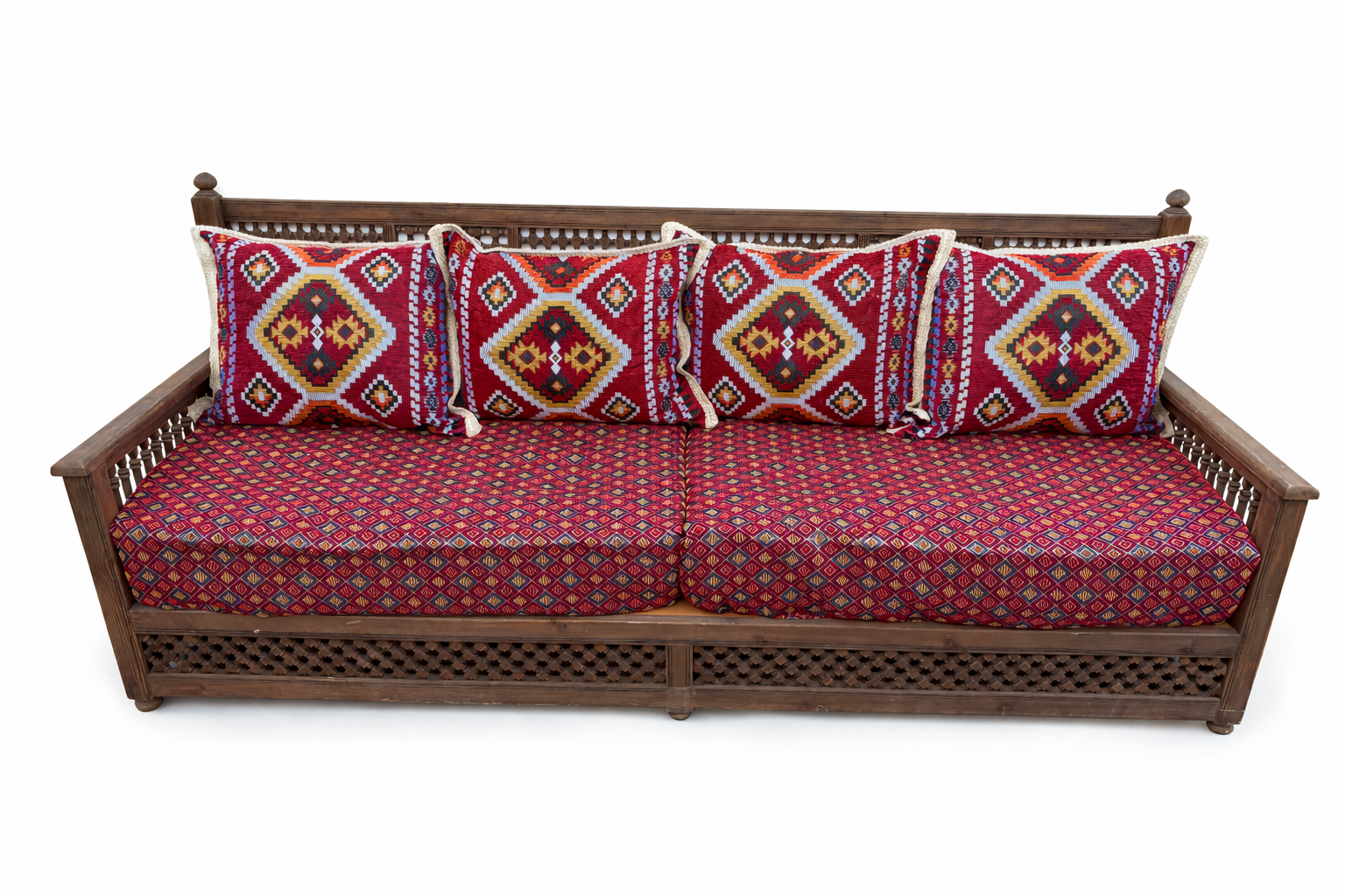 Moucharabieh Solid Cedar Moroccan Daybed