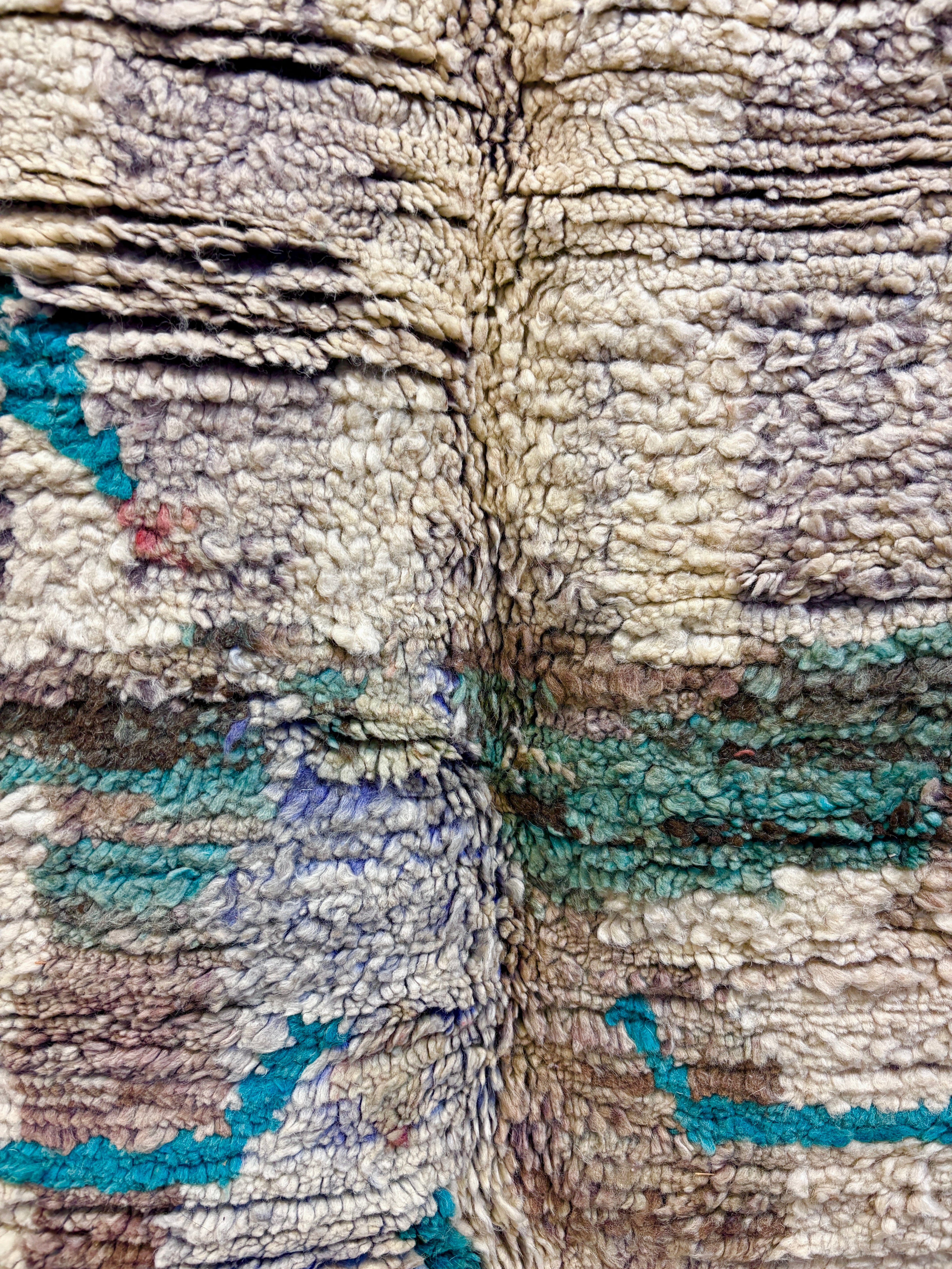 Handwoven Beige Tribal Rug