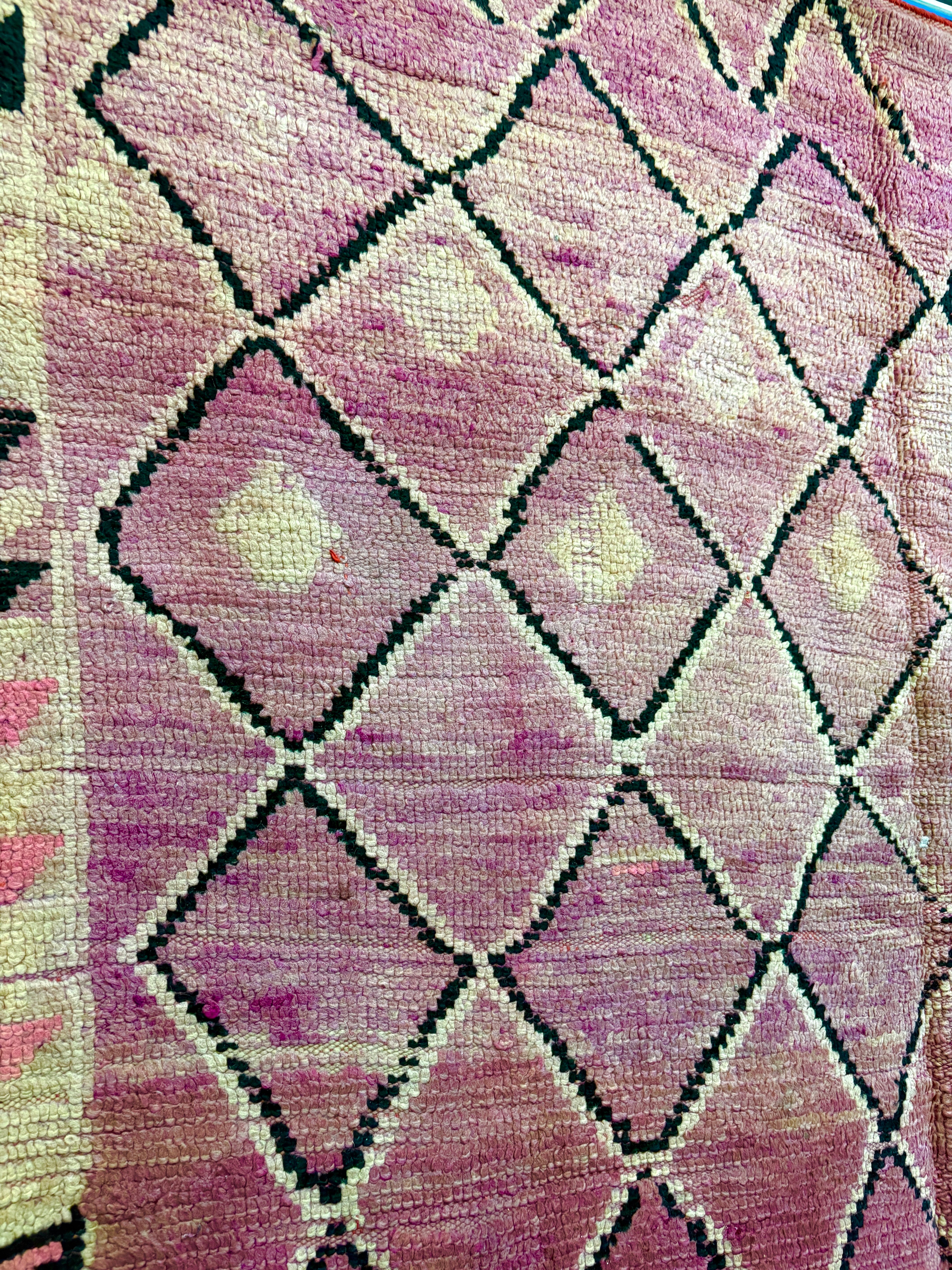 Vintage Handwoven Moroccan Boujaad Berber Rug