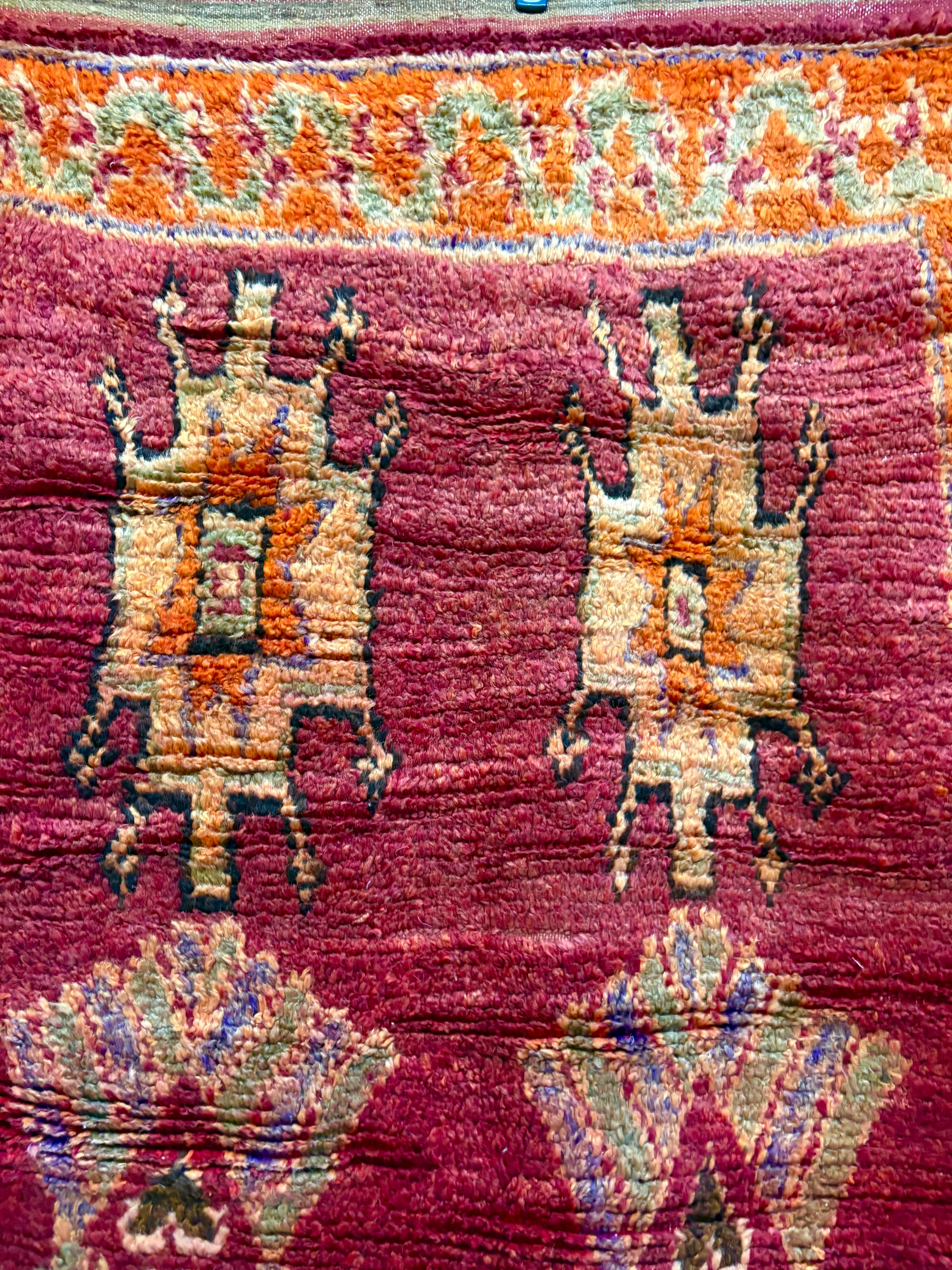 Vintage Moroccan Taznakht Runner Rug