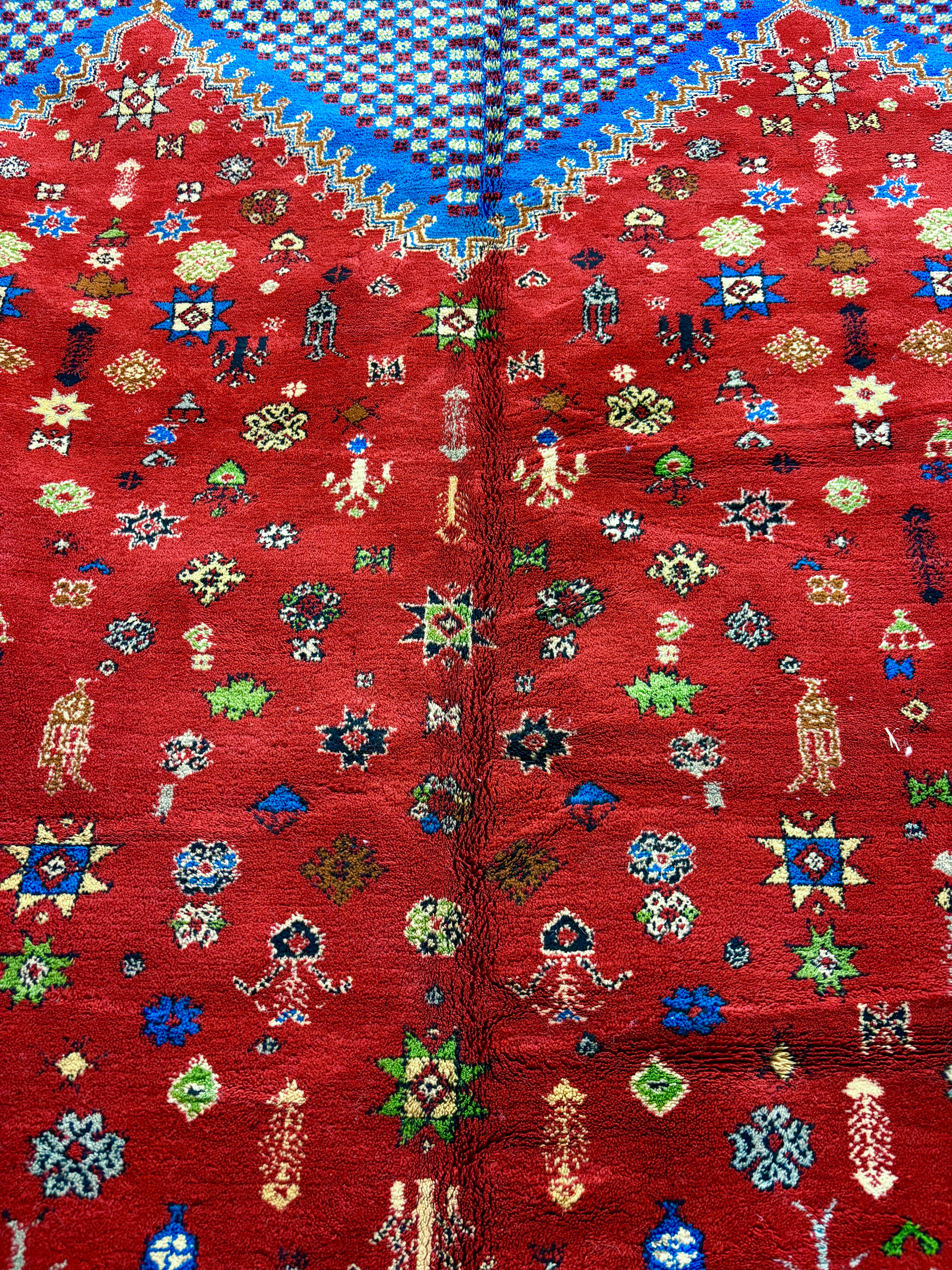 Vintage Moroccan Medallion Handwoven Wool Rug