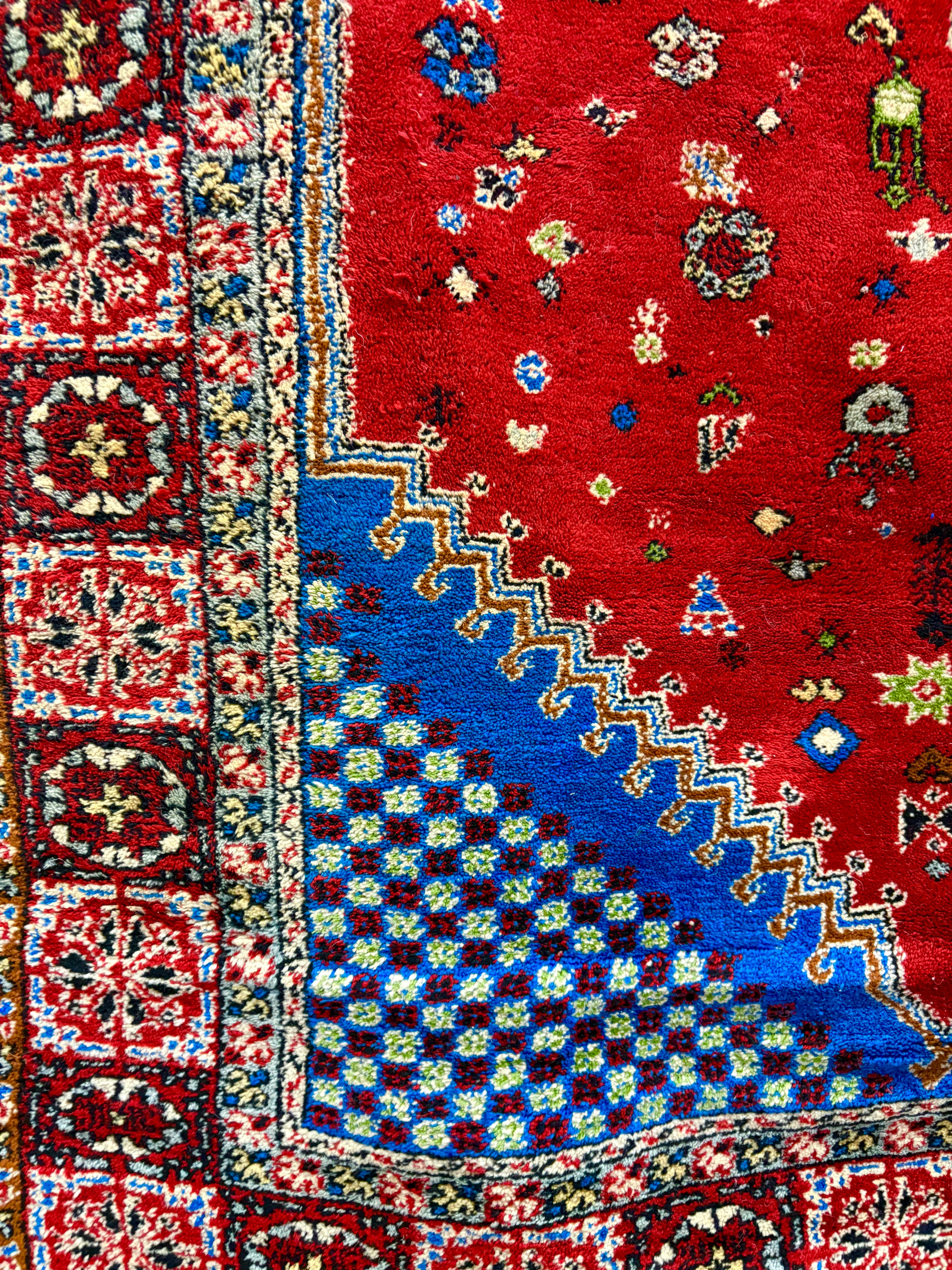 Vintage Moroccan Medallion Handwoven Wool Rug