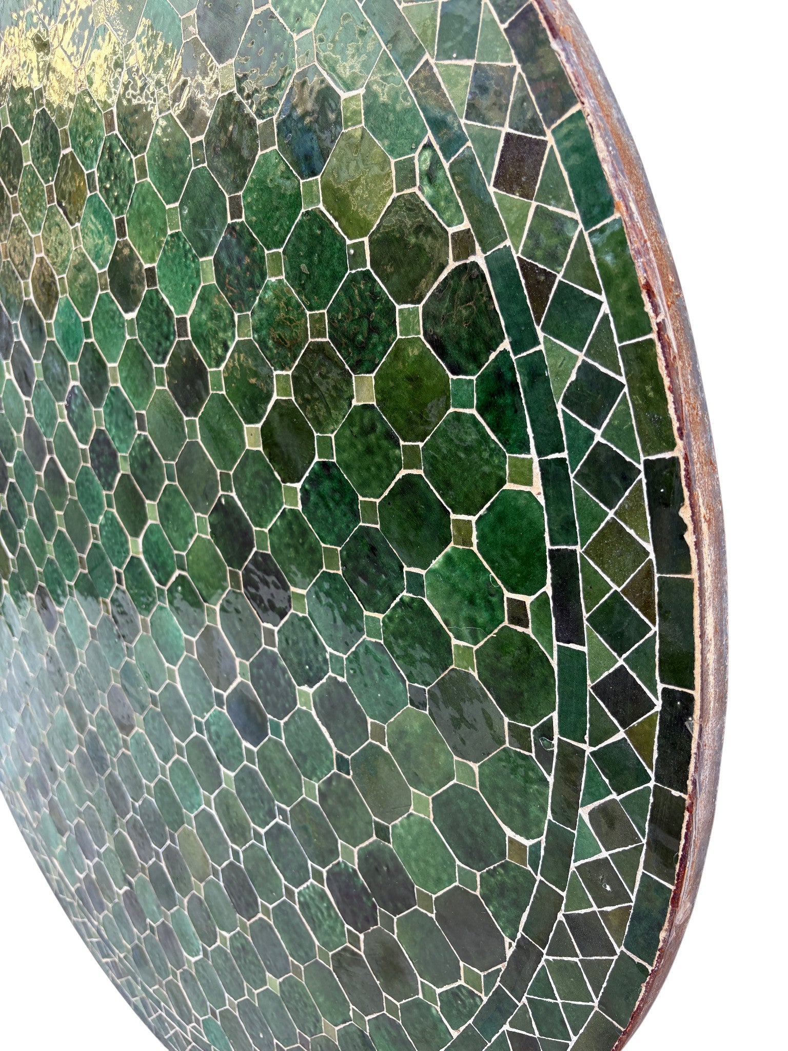 48" Green Mosaic Tile Table Top