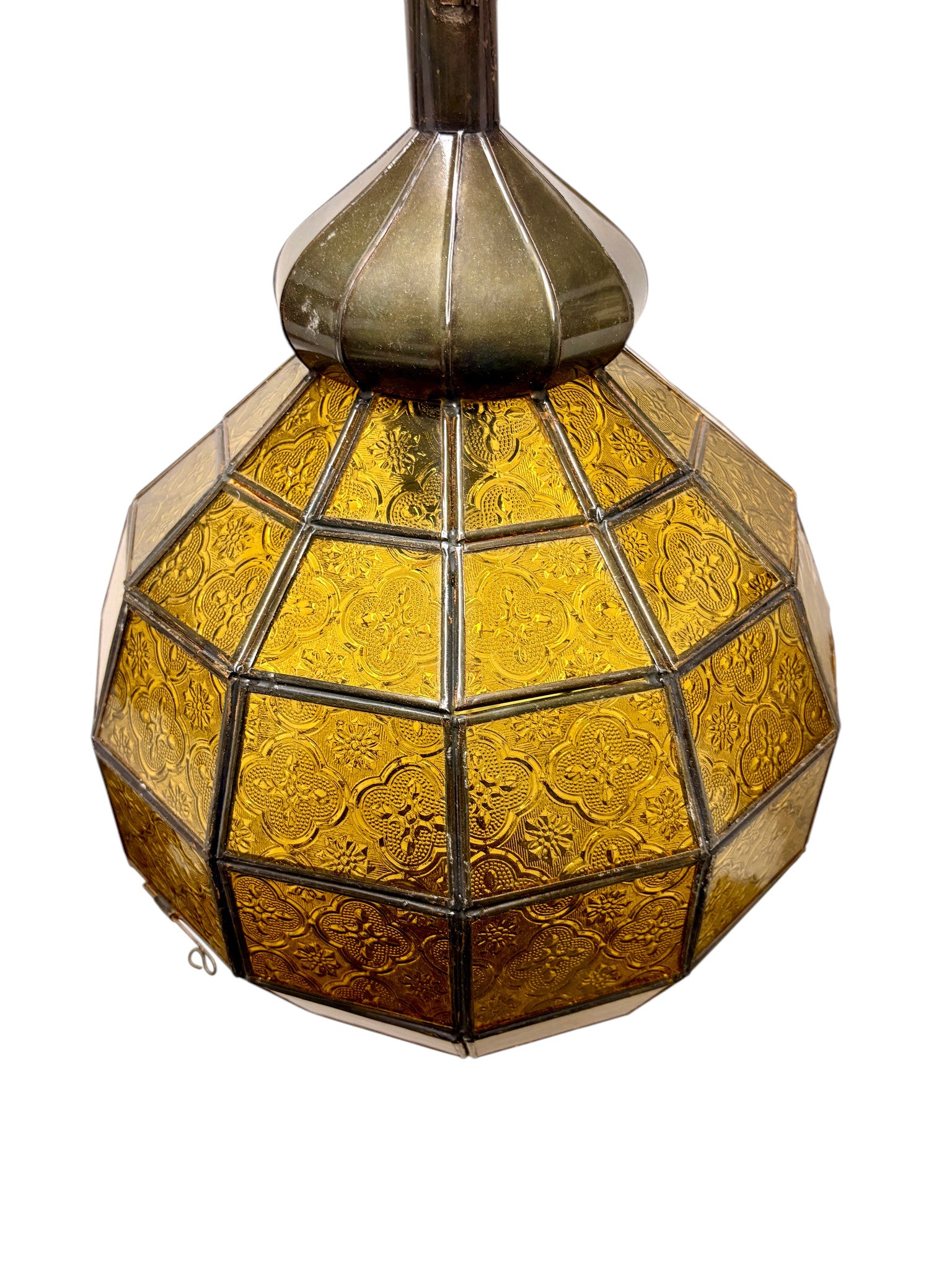 Embossed Stained Glass Oblong Lamp