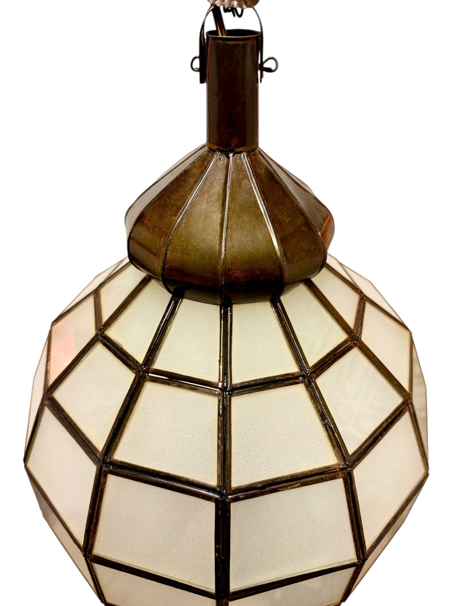 Embossed Stained Glass Oblong Lamp