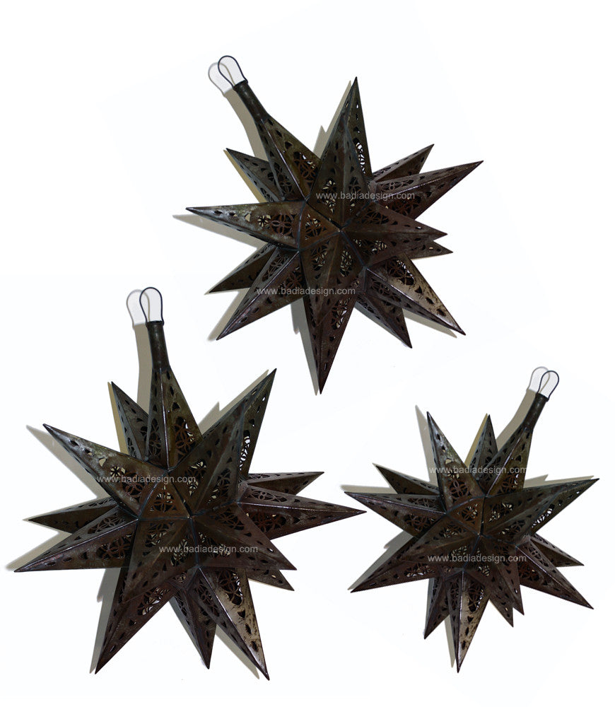 Rustic Iron Star Lantern