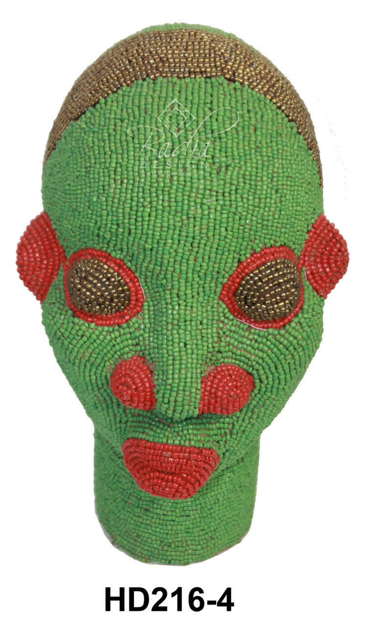 Handmade African Beaded Heads