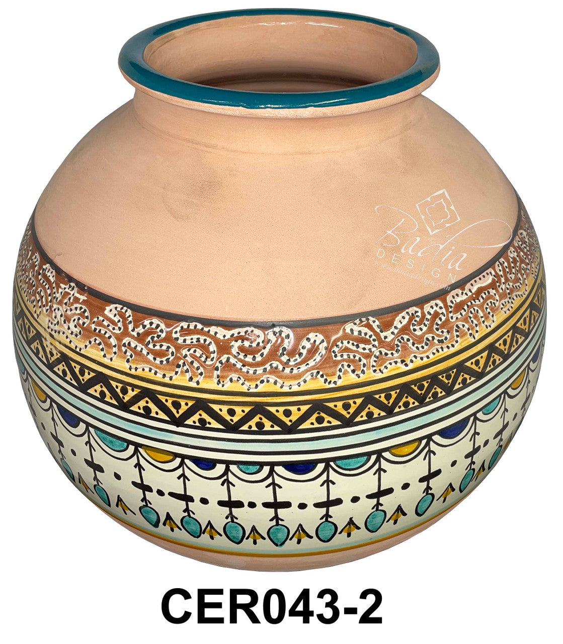 Modern Hand Painted Ceramic Planter