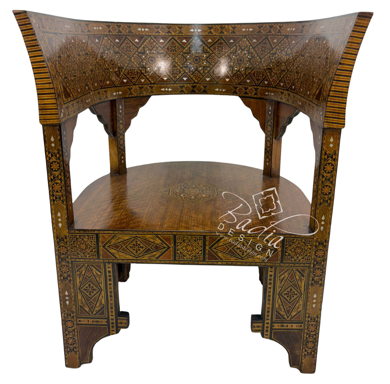 Handcrafted Mother of Pearl Inlay Chair