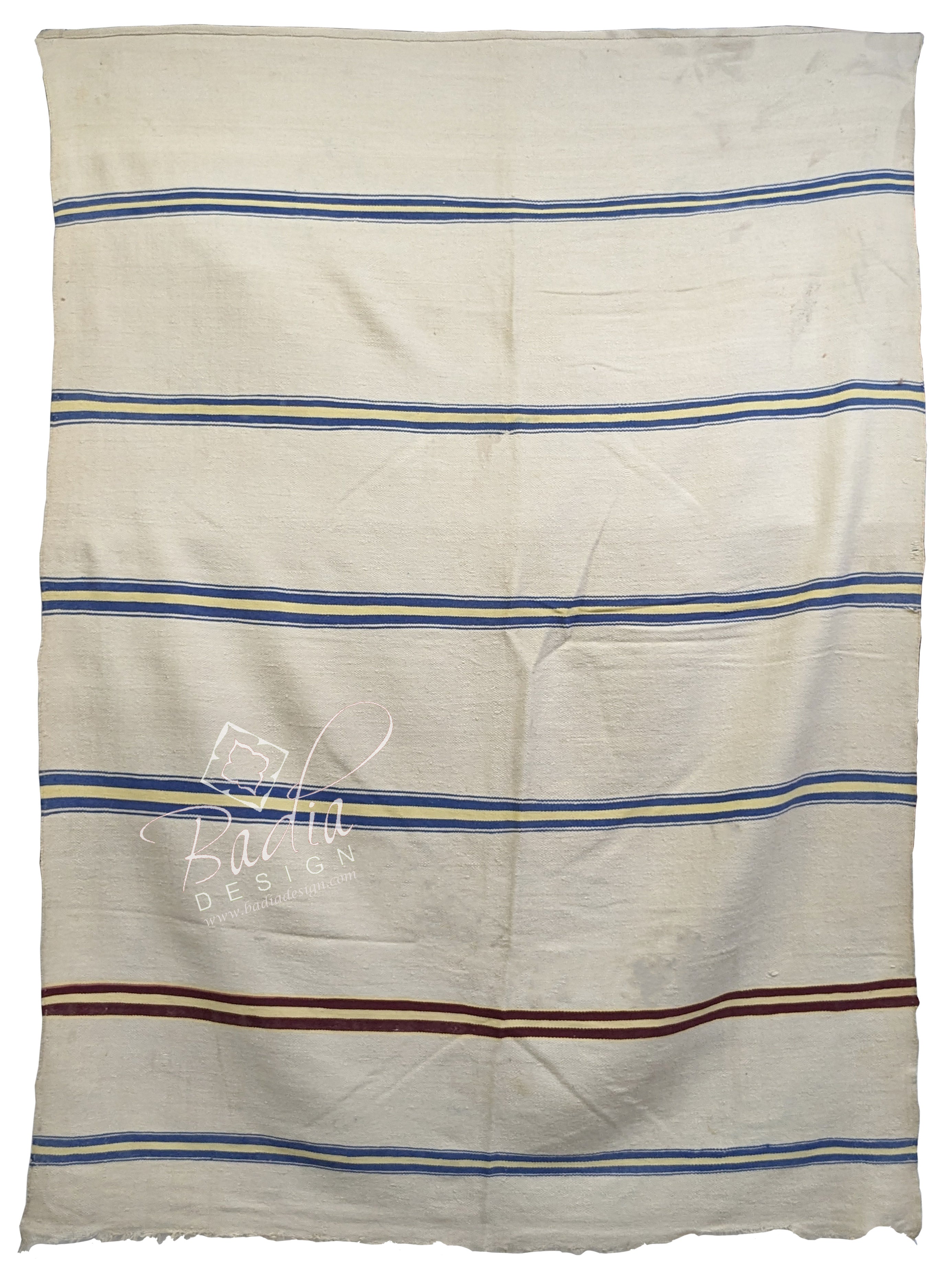 Moroccan Beige Multi-Color Berber Wool Rug