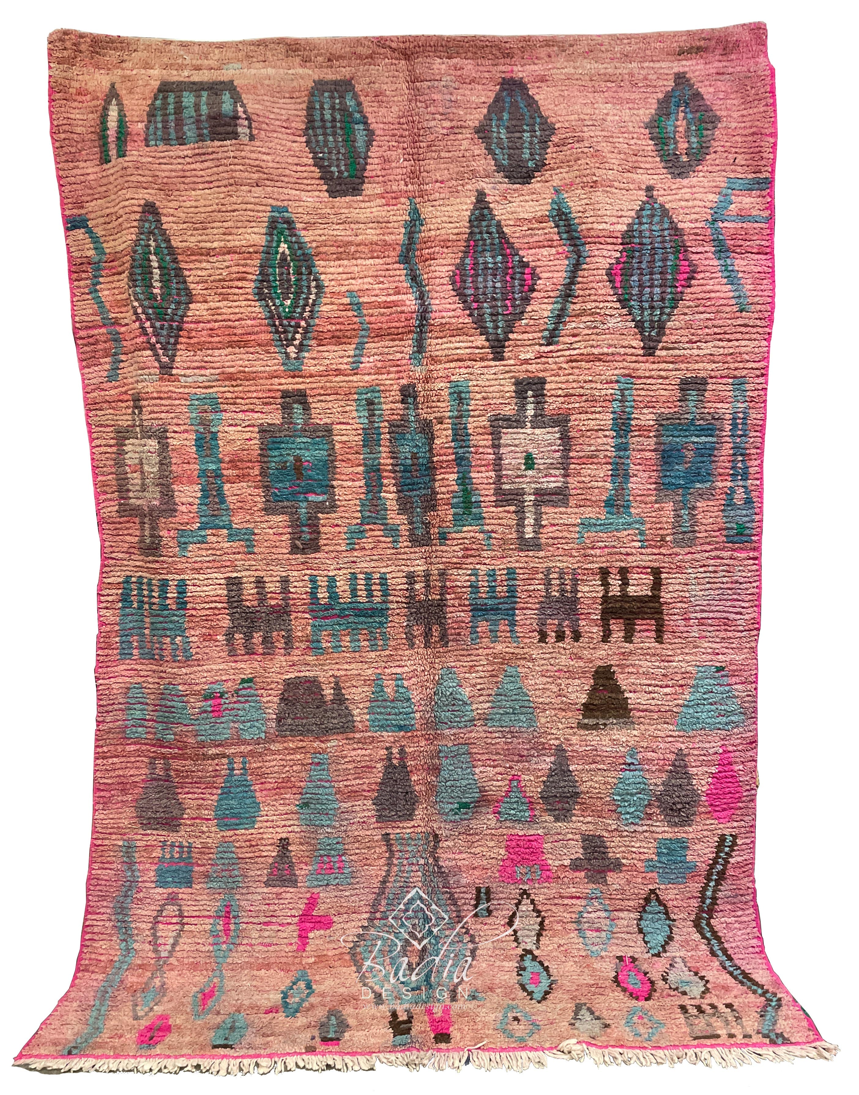 Red Handwoven Moroccan Berber Rug