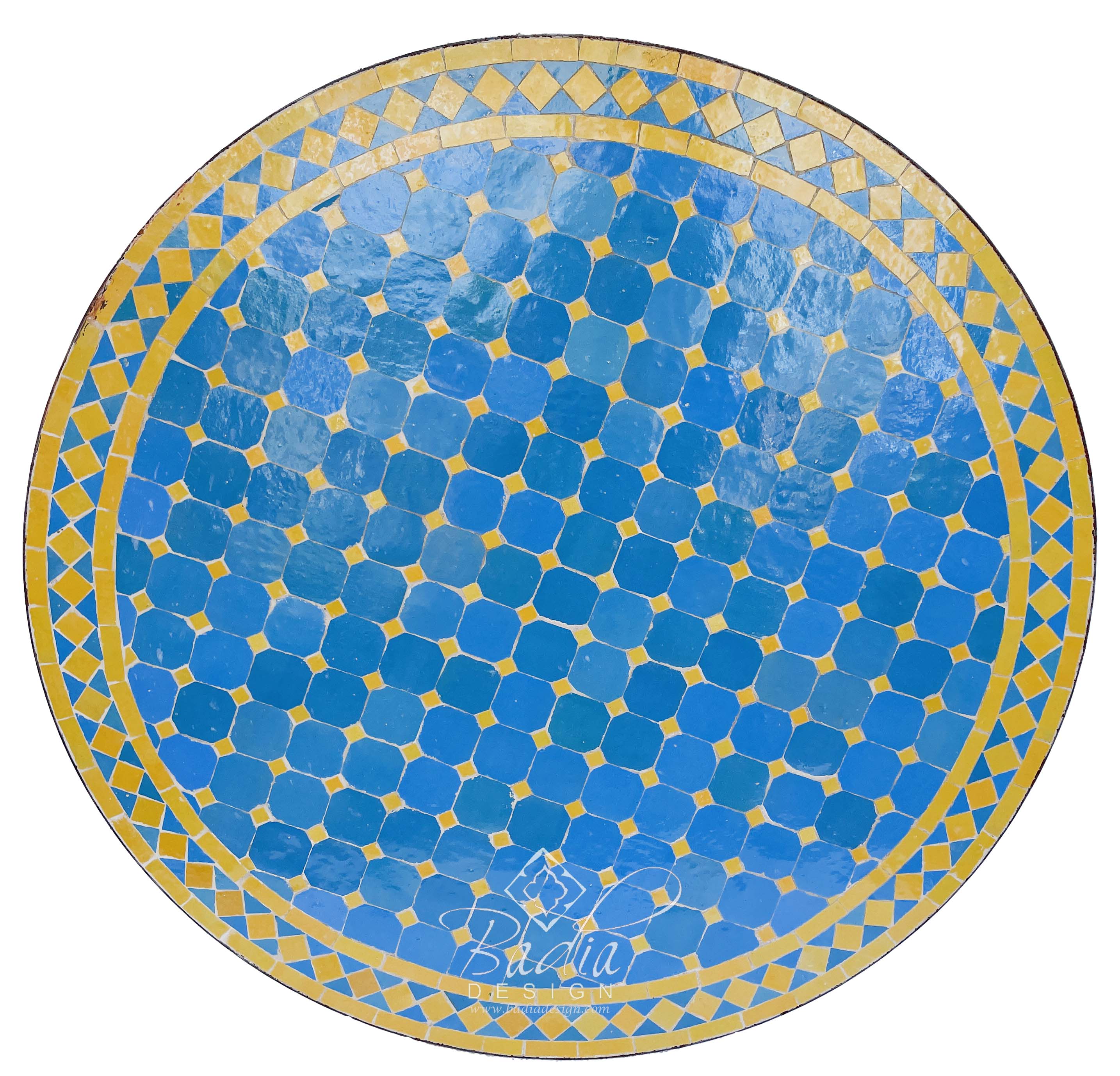 36" Round Moroccan Tile Table Top