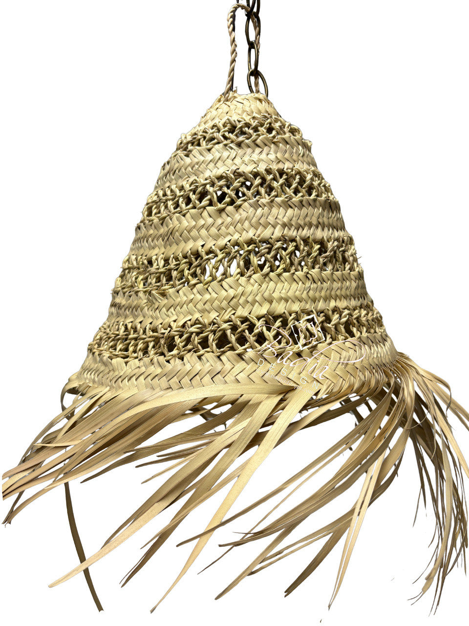 Cone Shaped Raffia Lantern