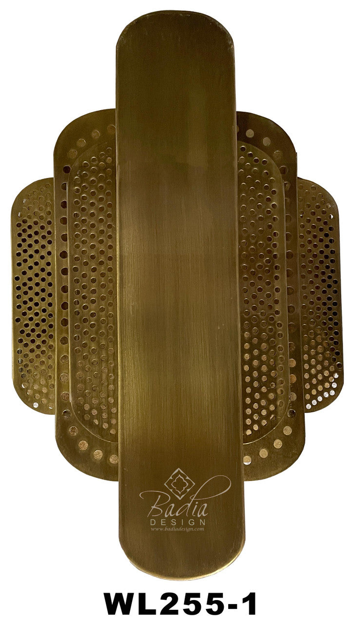 Intricately Designed Brass Wall Sconce
