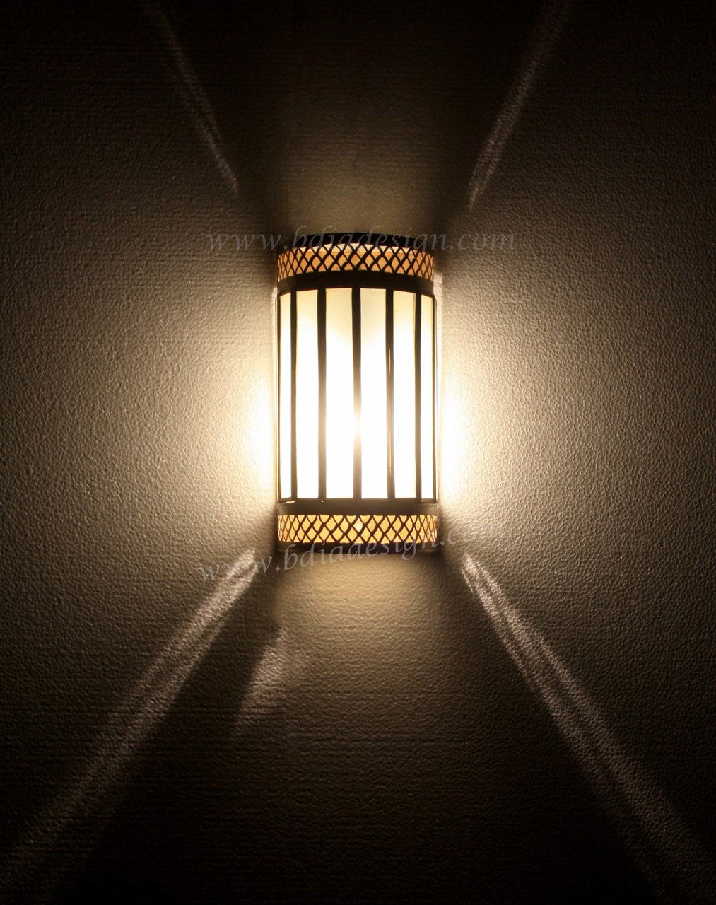 Half Cylinder Brass Wall Sconce
