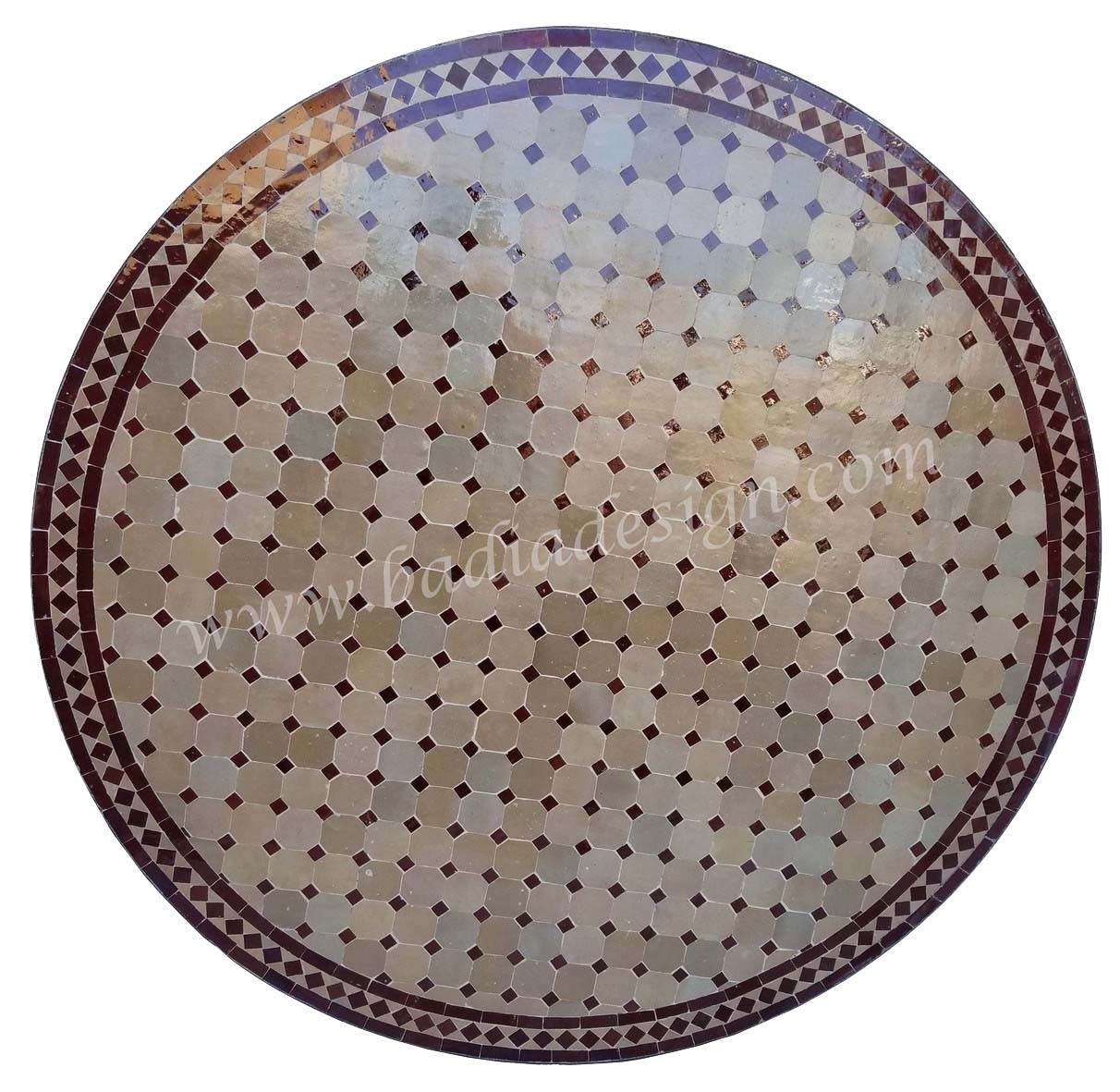 48" Moroccan Mosaic Tile Table Top