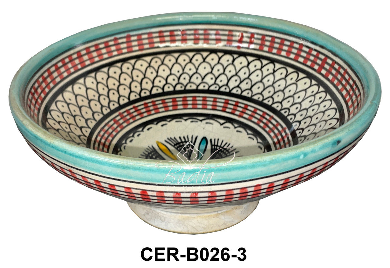 Multi-Color Hand Painted Ceramic Bowls