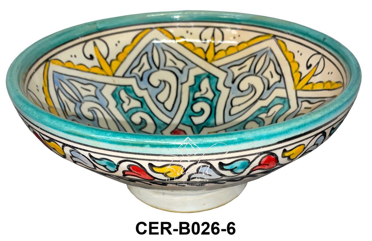 Multi-Color Hand Painted Ceramic Bowls
