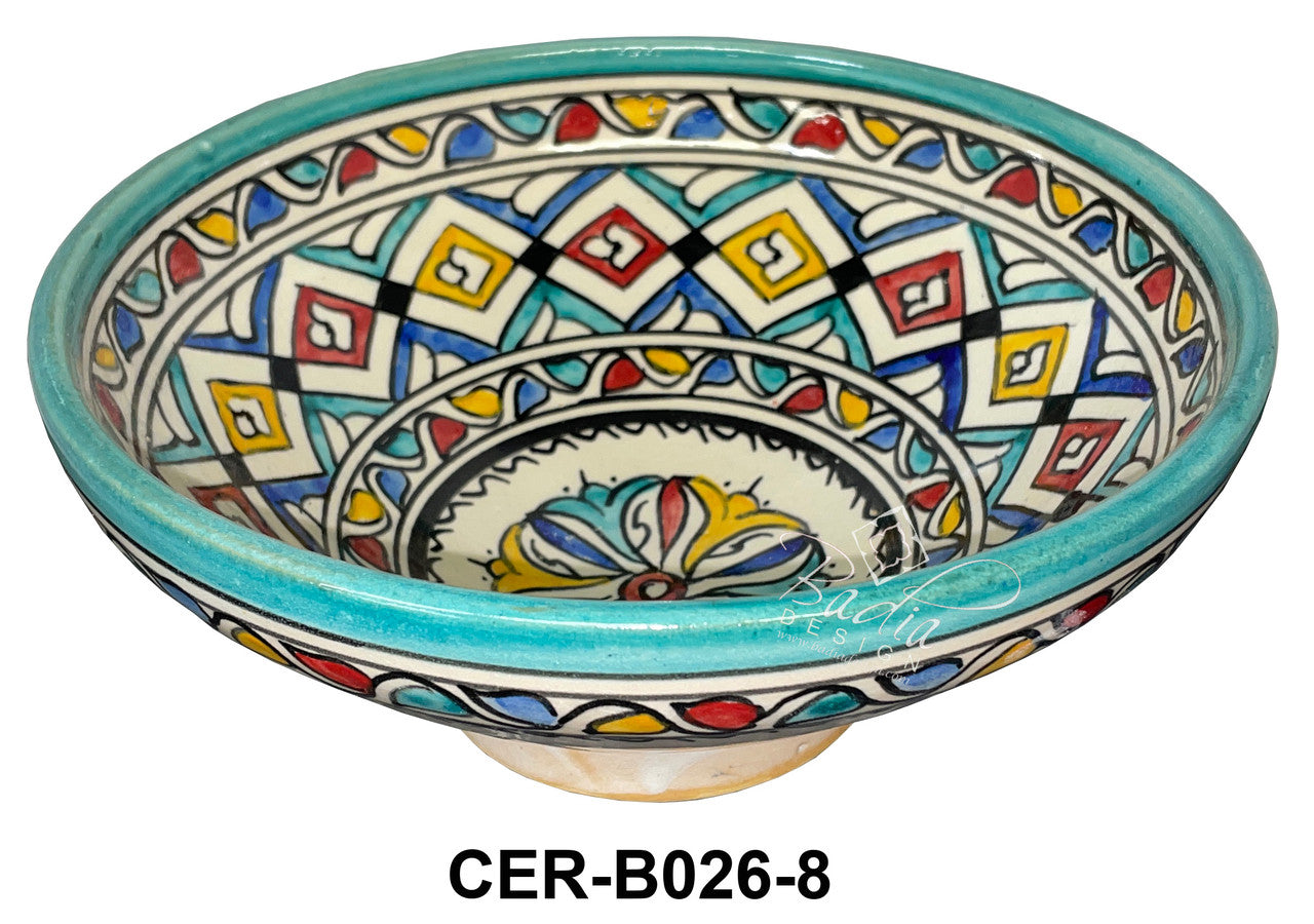 Multi-Color Hand Painted Ceramic Bowls