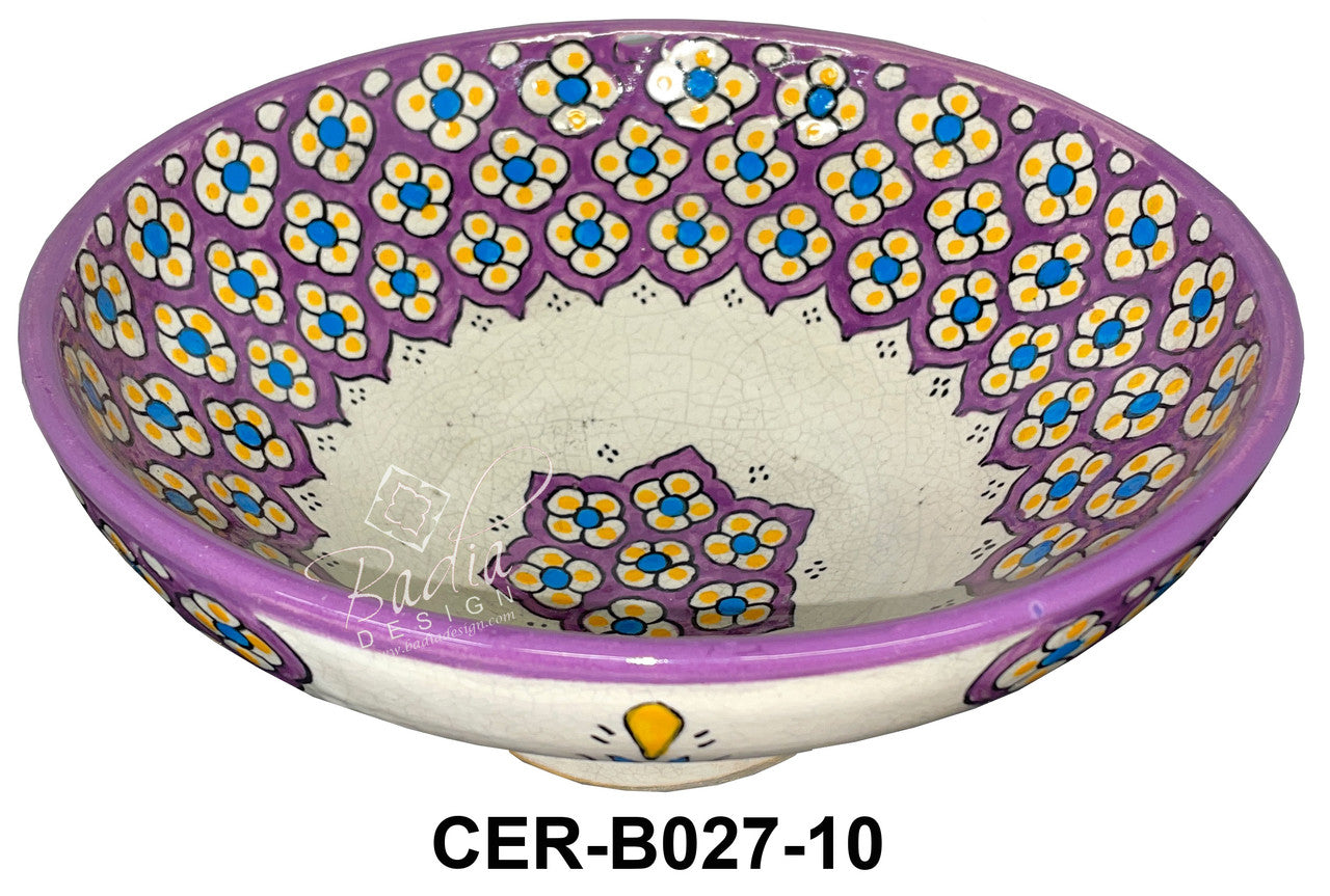 Moroccan Multi-Color Hand Painted Ceramic Bowls