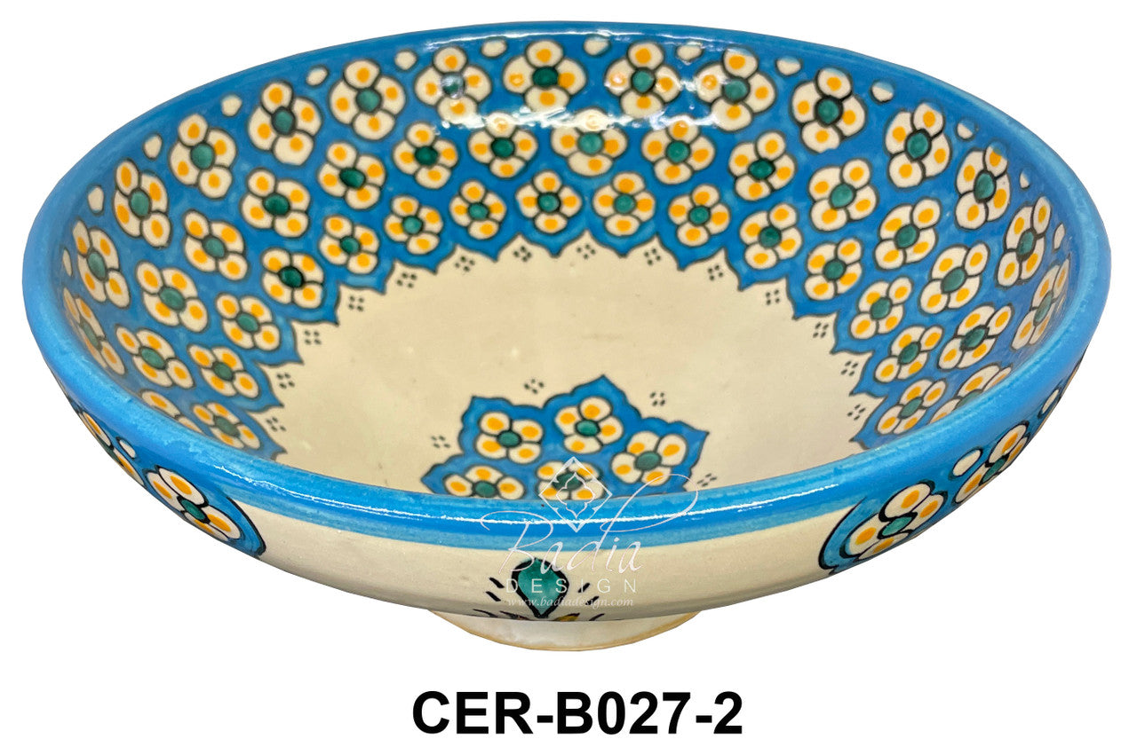 Moroccan Multi-Color Hand Painted Ceramic Bowls