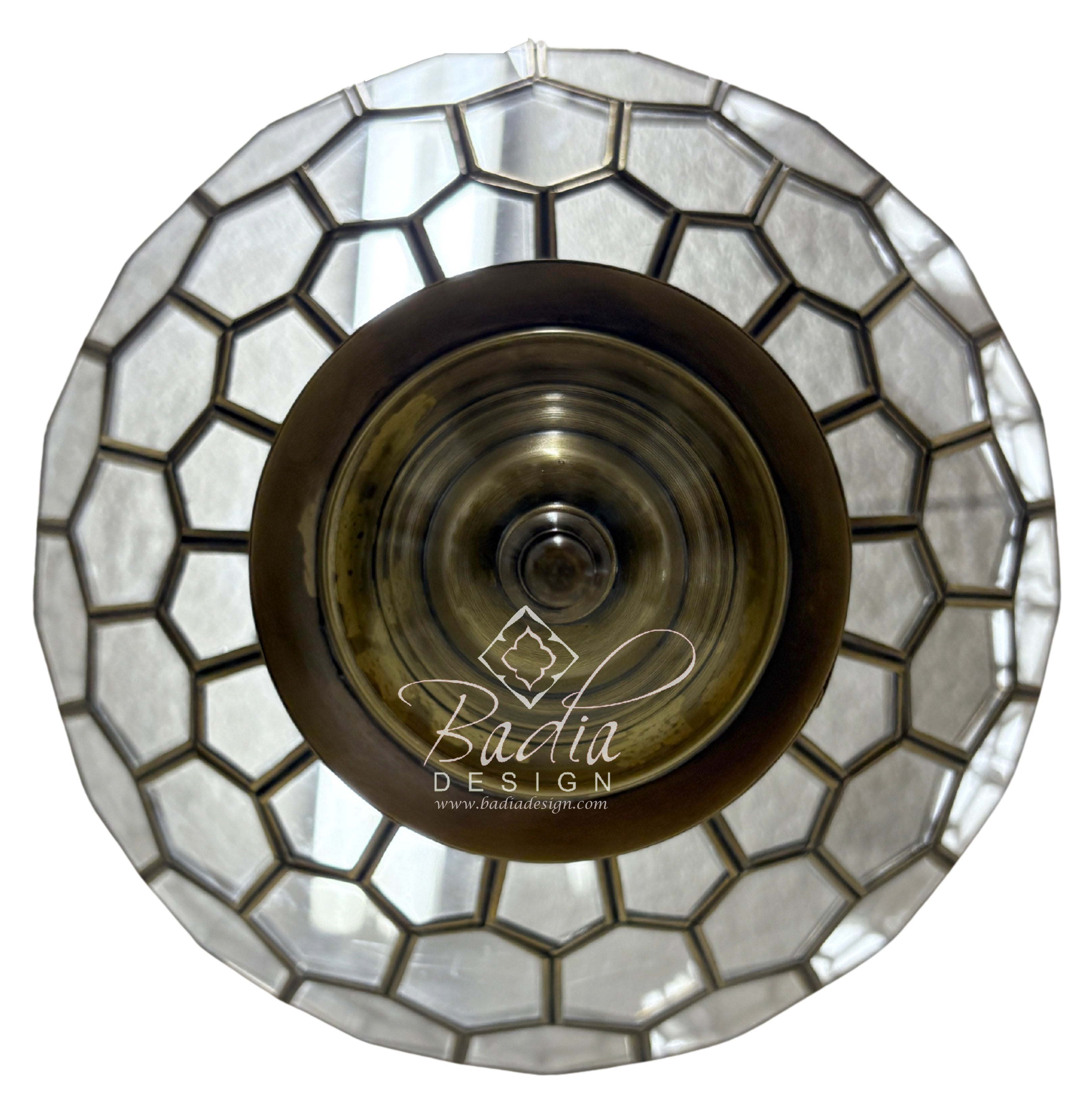 Brass Frame Clear Glass Hanging Light Fixture