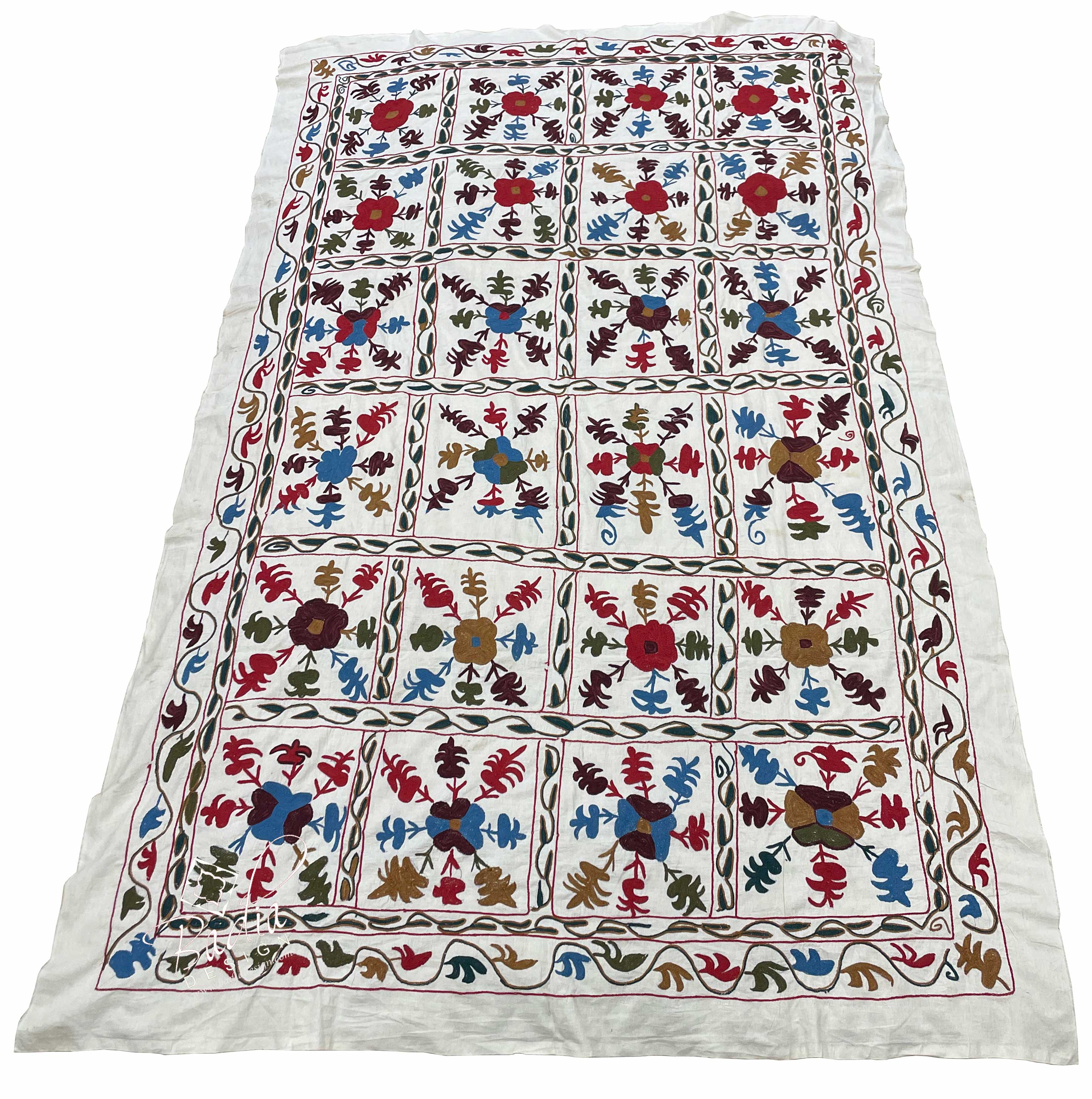 Colorful Suzani Quilt Blanket