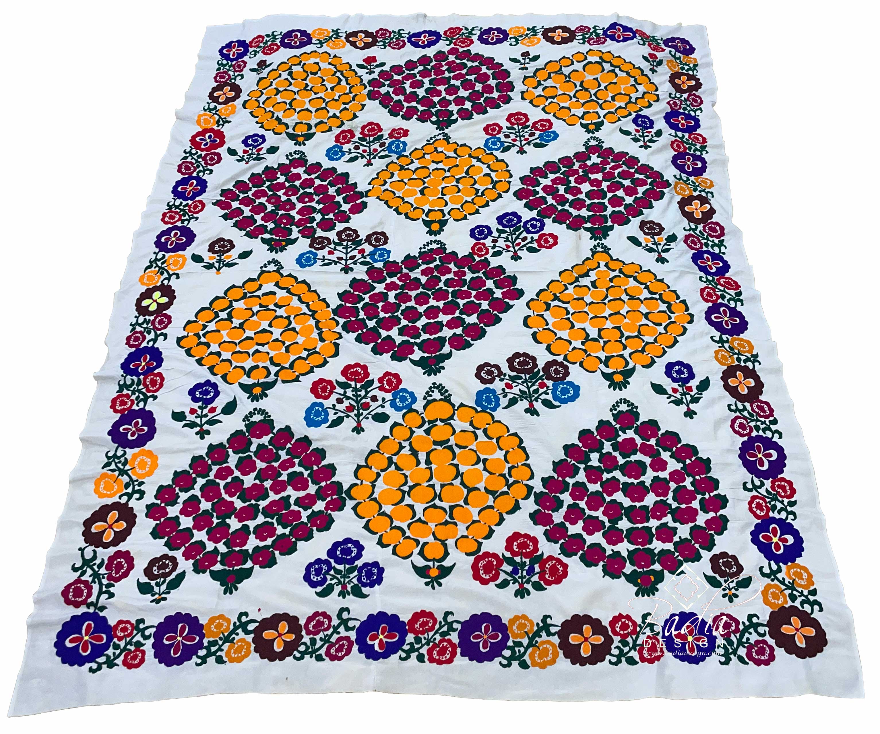Colorful Suzani Fabric Quilt