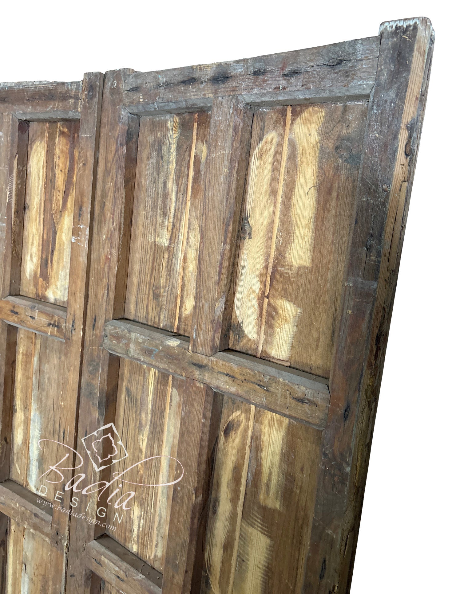 Wooden Double Door with Hand Painted Medallion Designs