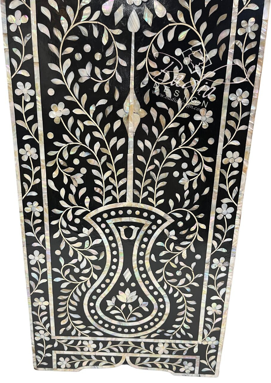 Black Moroccan Mother of Pearl Inlay Dresser