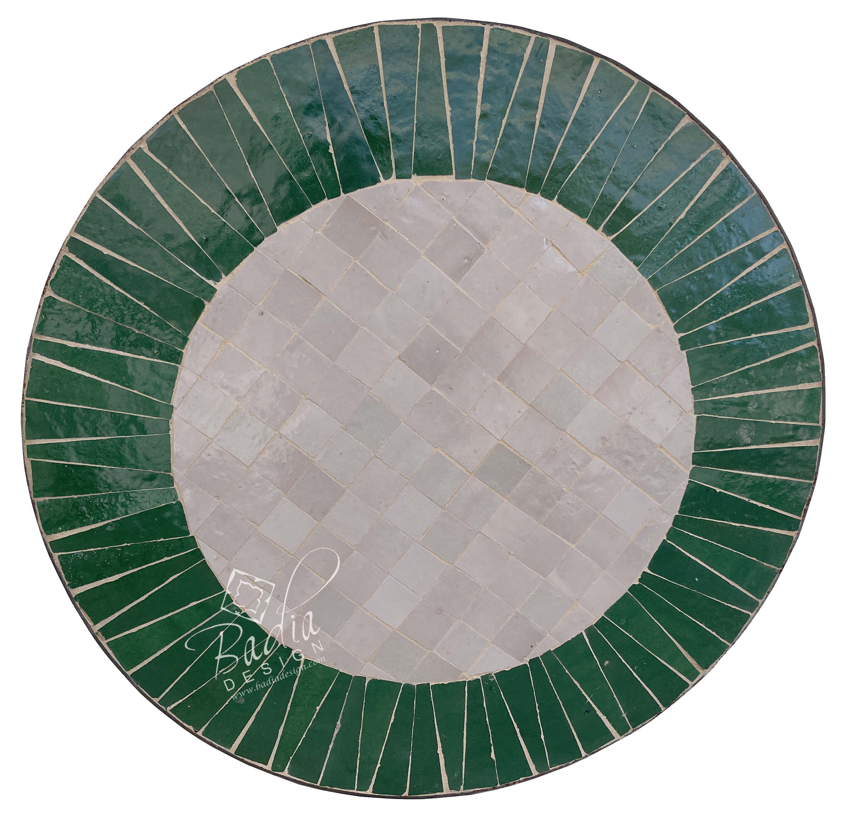 24" Round Mosaic Tile Table Top