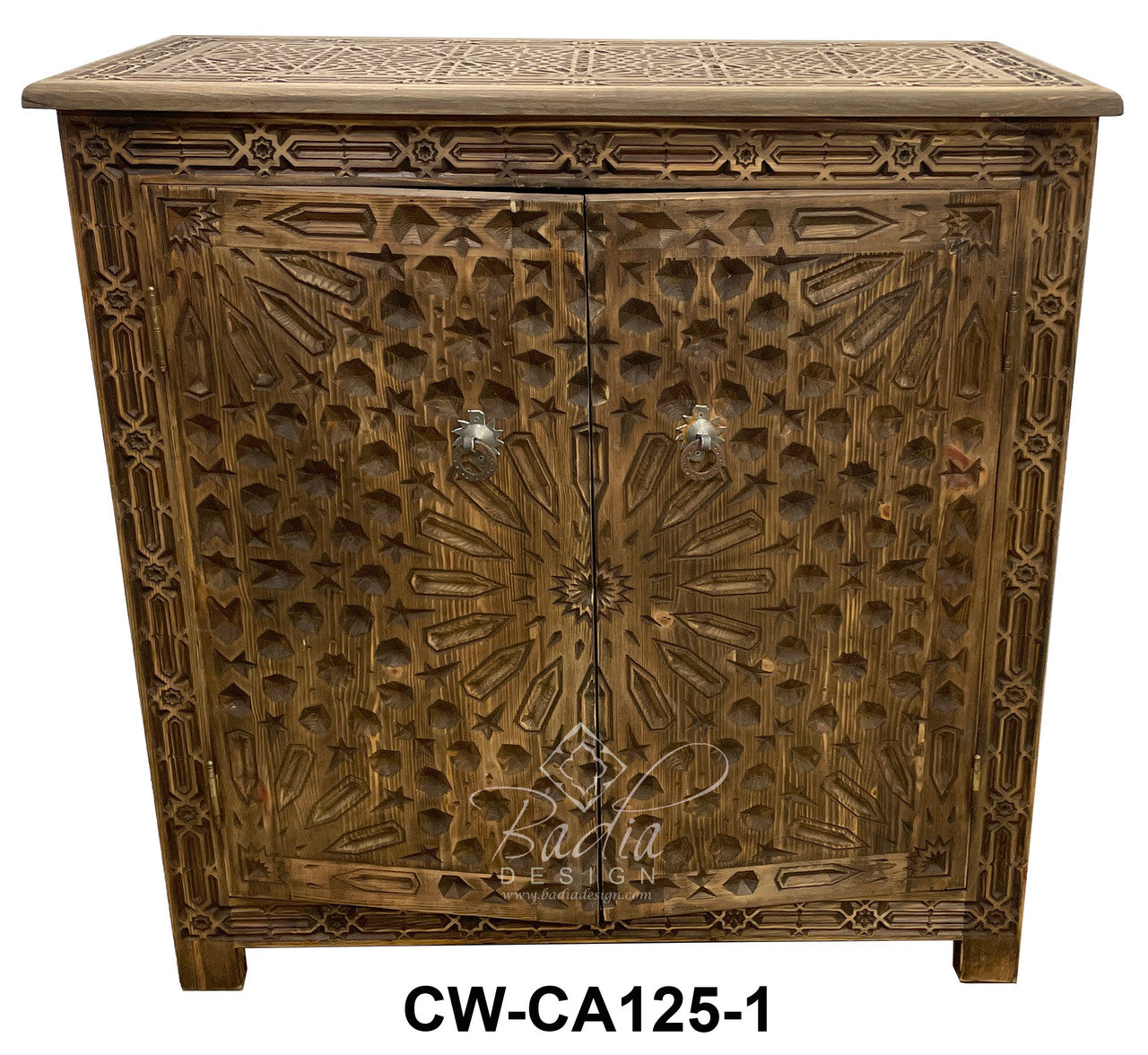 Hand Carved Wooden Storage Cabinets