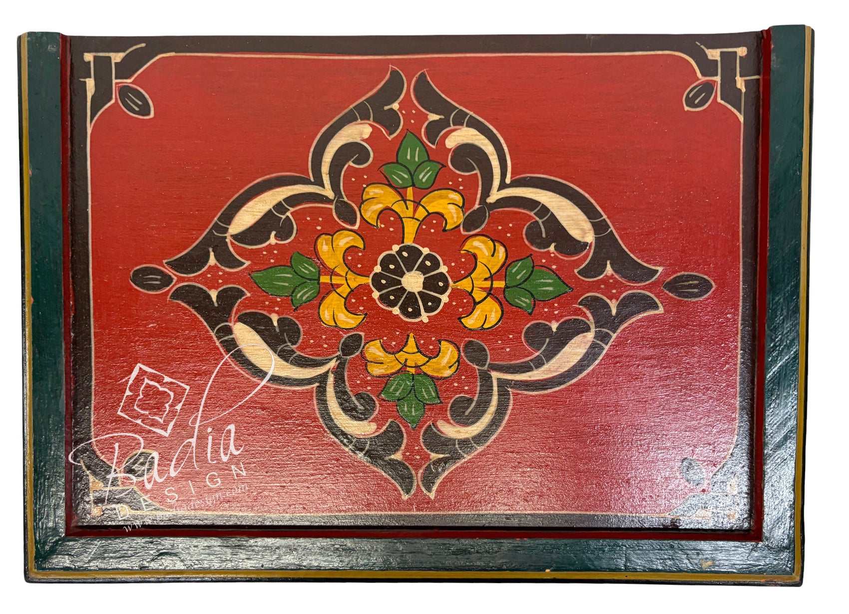 Hand Painted Nightstand with Moucharabieh Cabinet Door