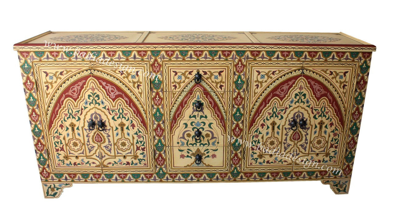 Large Hand Painted Cedar Cabinet