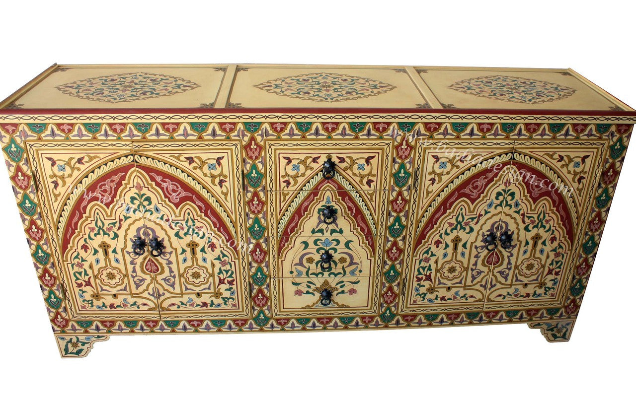 Large Hand Painted Cedar Cabinet