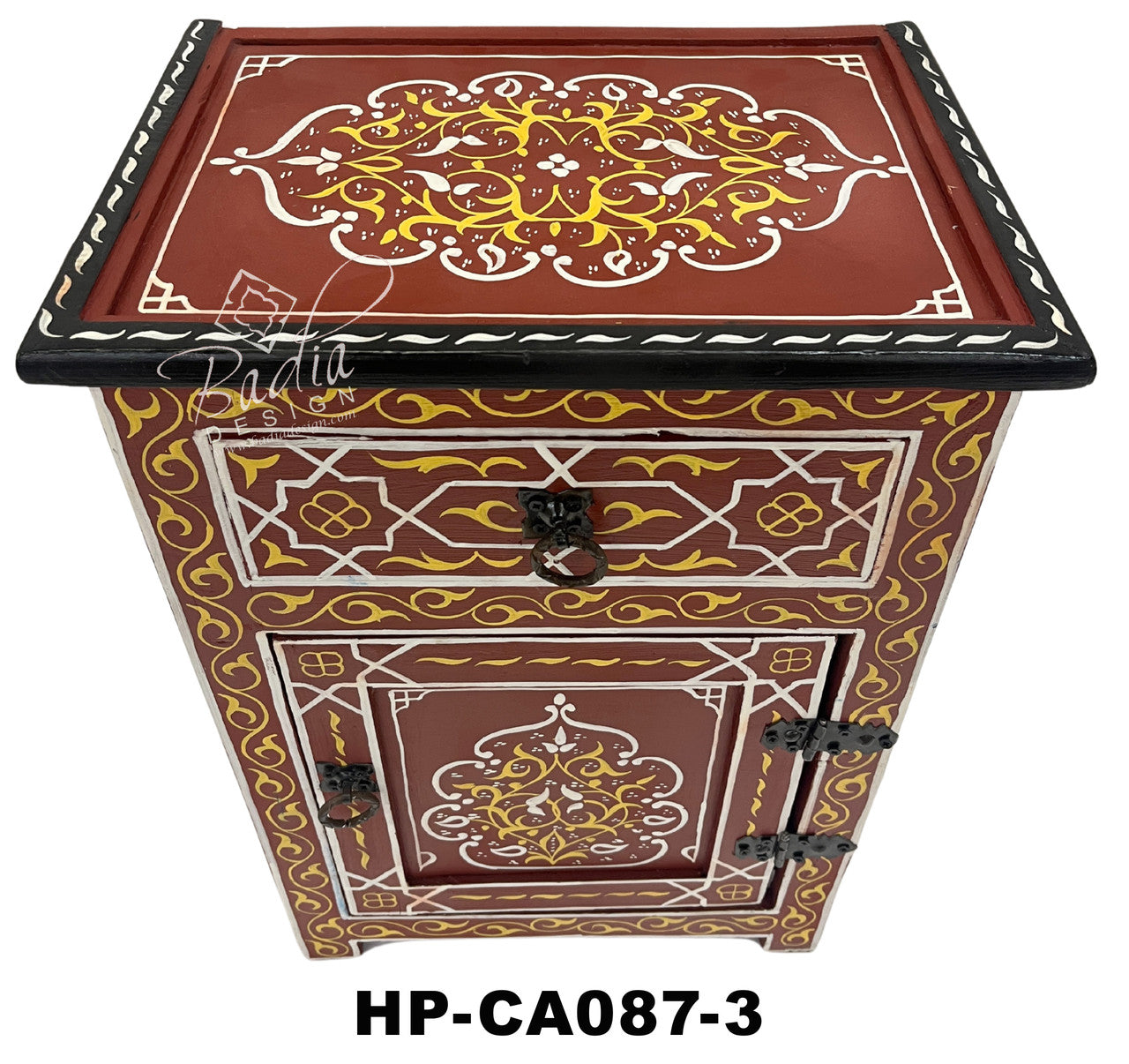 Hand Painted Multi-Color Cabinet Nightstand