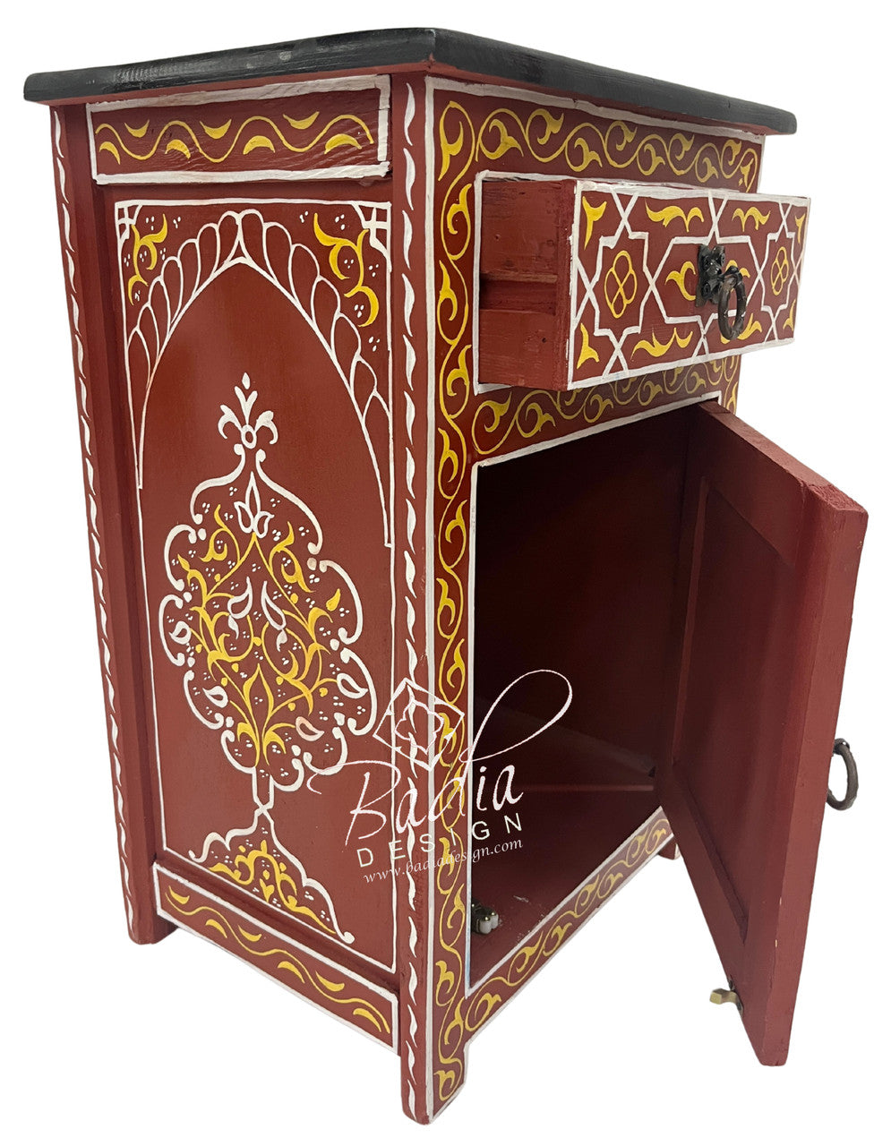 Hand Painted Multi-Color Cabinet Nightstand