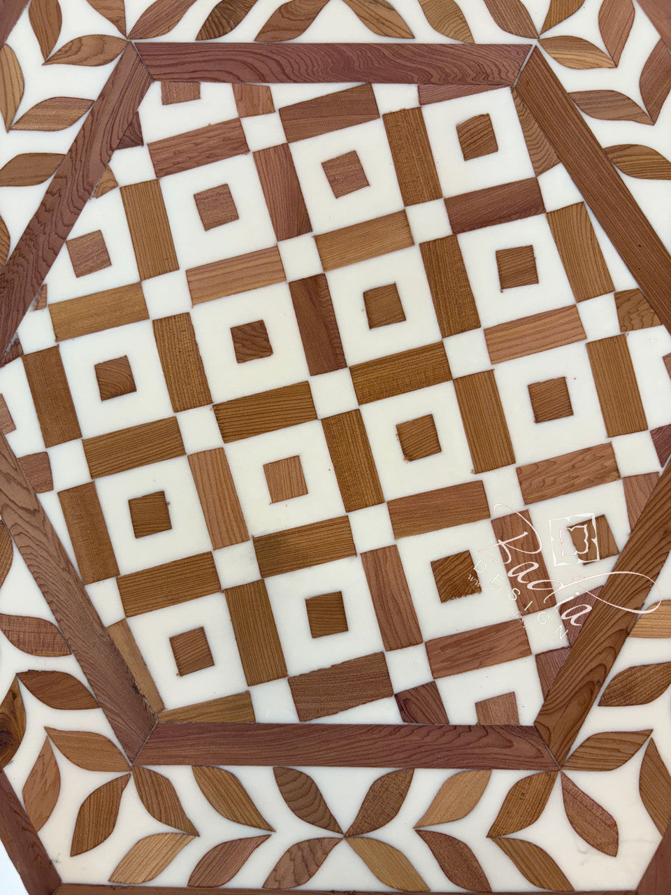 Cedar Wood and Resin Inlay Table