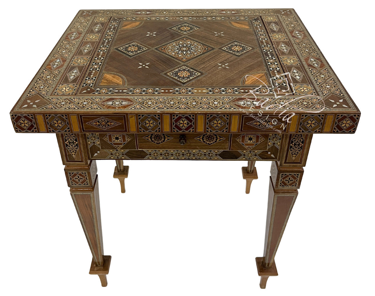 Handcrafted Syrian Design Inlay Gaming Table