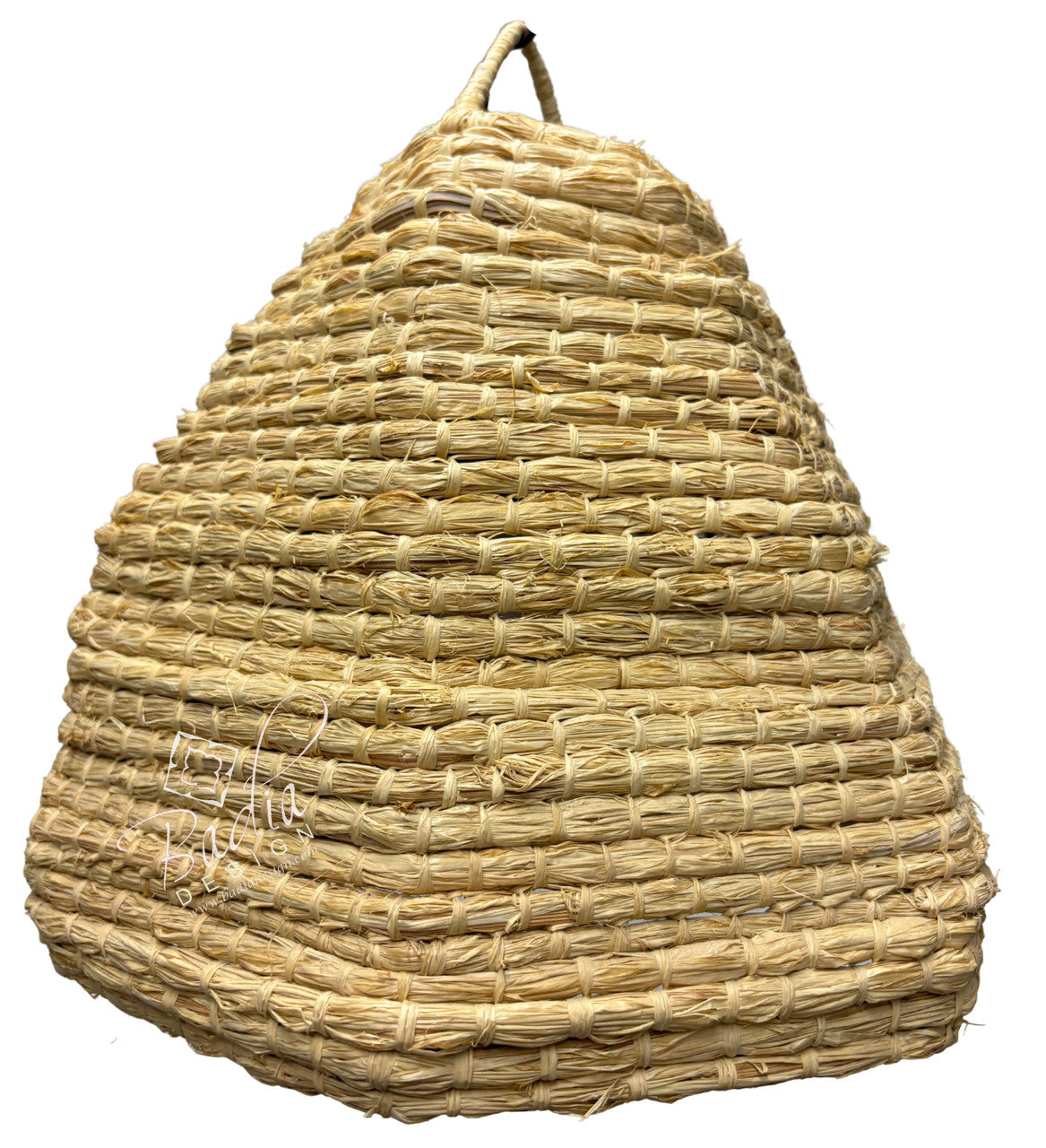 Handwoven Pyramid Shaped Raffia Lantern