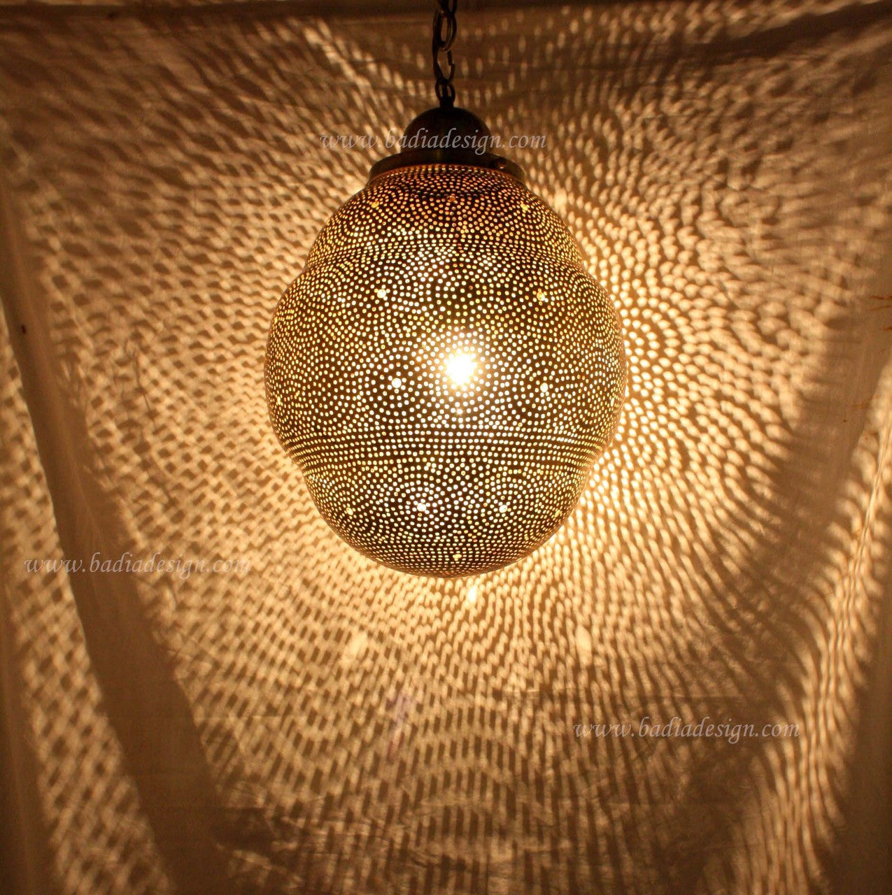 Hanging Moroccan Brass Lantern