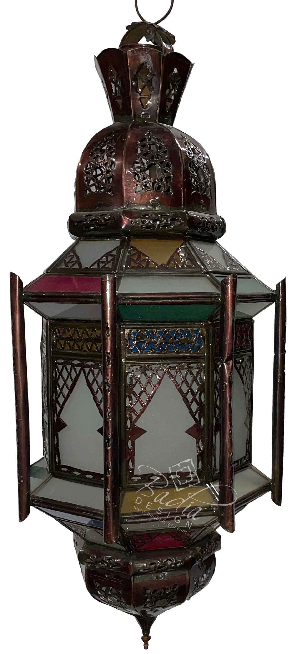 Hanging Multi-Color Glass Lanterns