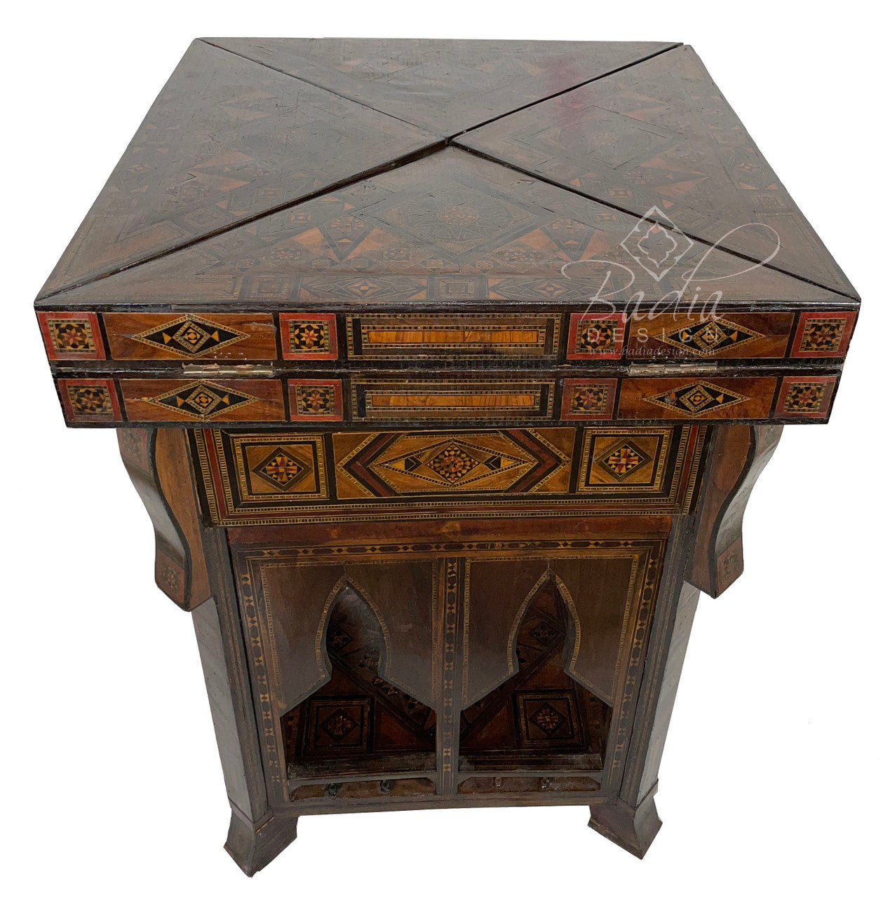 Vintage Inlay Syrian Design Multi-Game Table