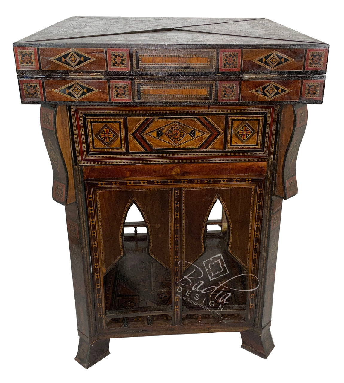Vintage Inlay Syrian Design Multi-Game Table