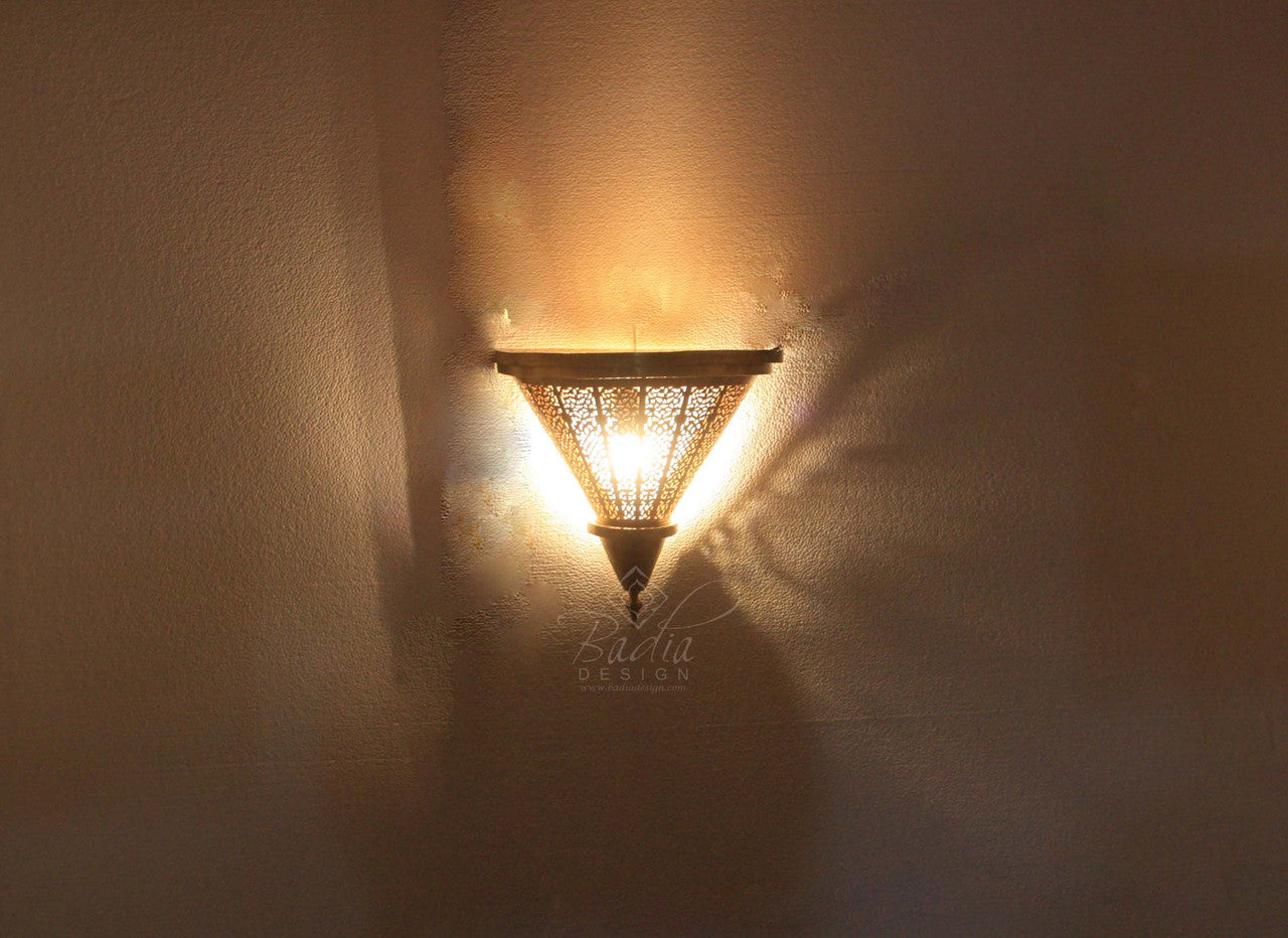 Intricately Designed Brass Wall Sconce