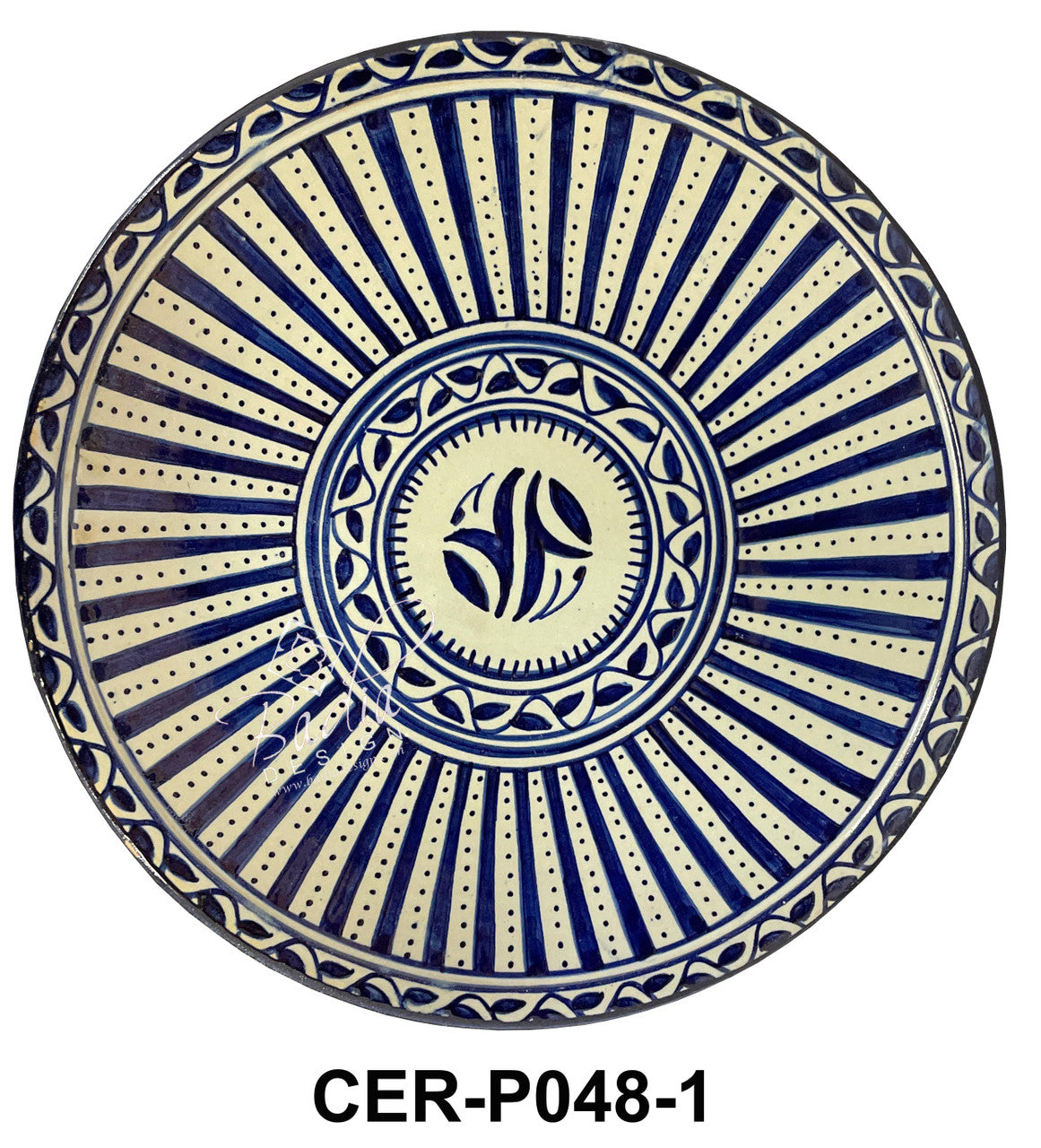 Hand Painted Multi-Color Ceramic Plate